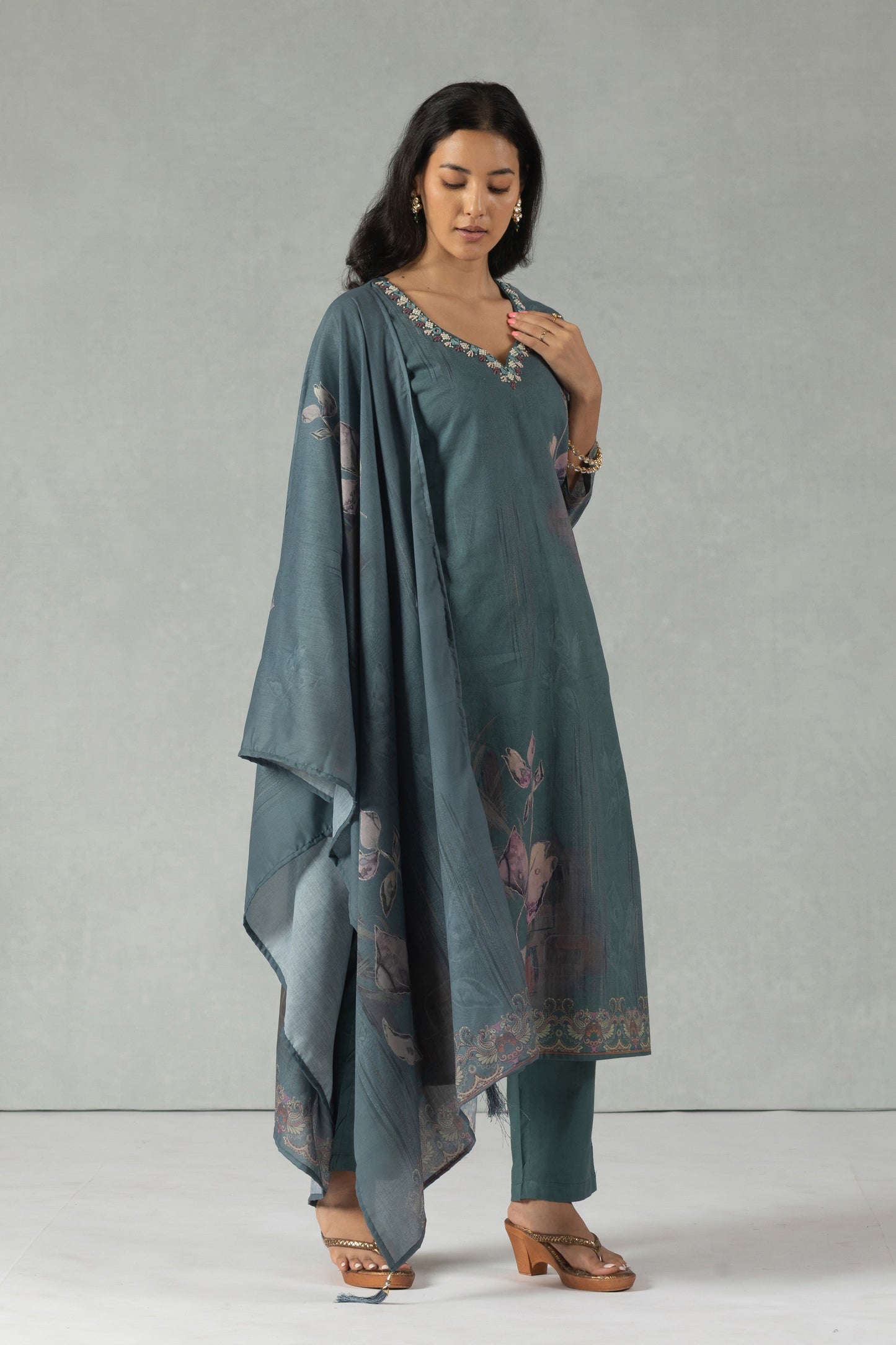 Sage Handcrafted Ethnic Kurti Set