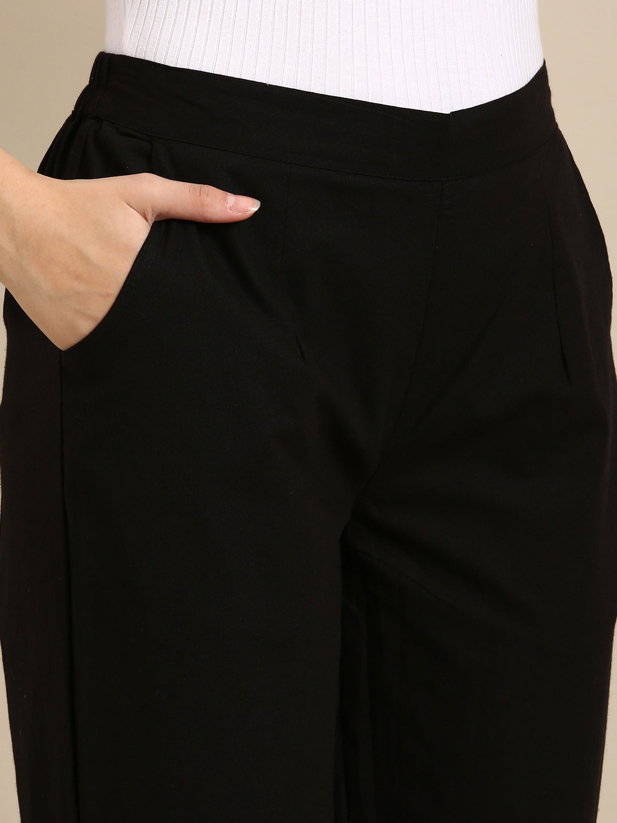 Black Basic Pants
