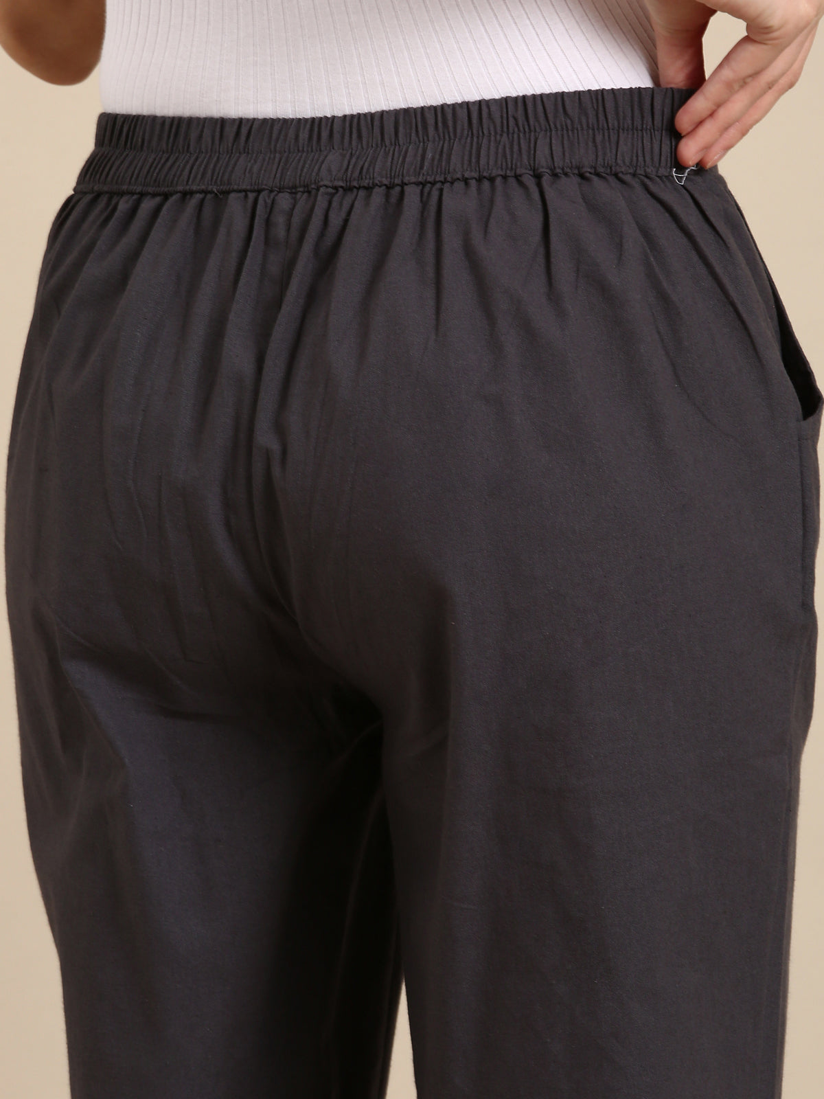 Dark Grey Basic Pants