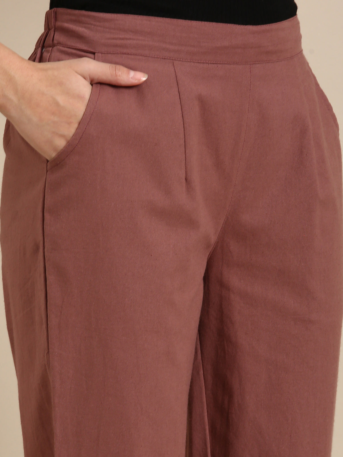 Rose Taupe Basic Pants