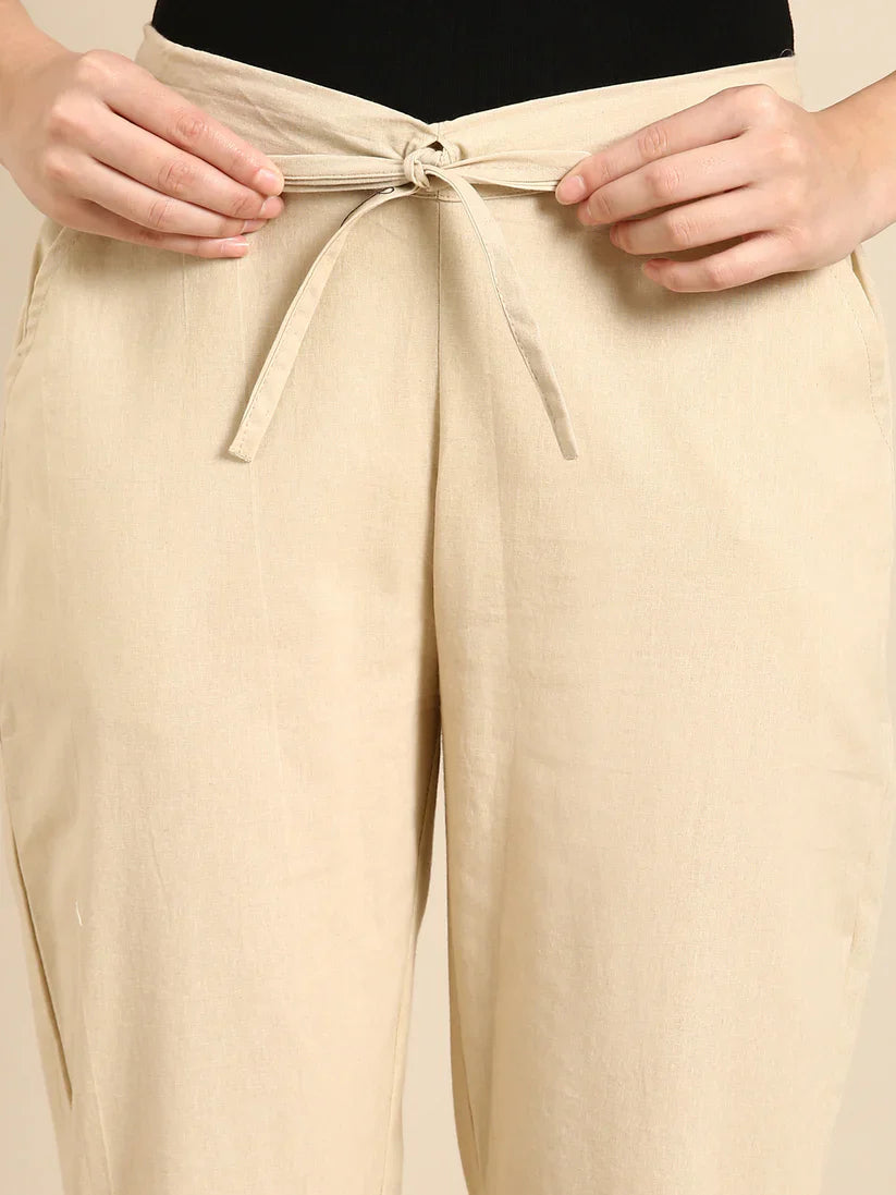 Beige Classic Pants