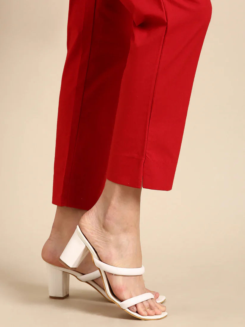 Red Classic Pants