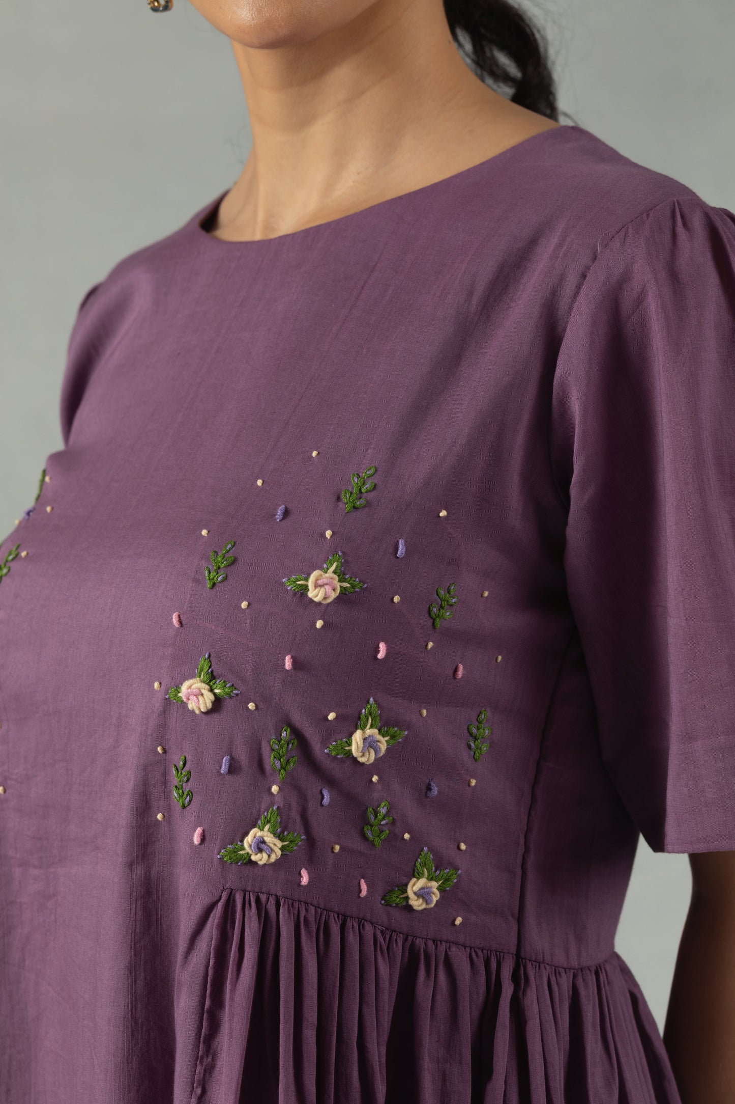 Plum Charm Casual Day Dress