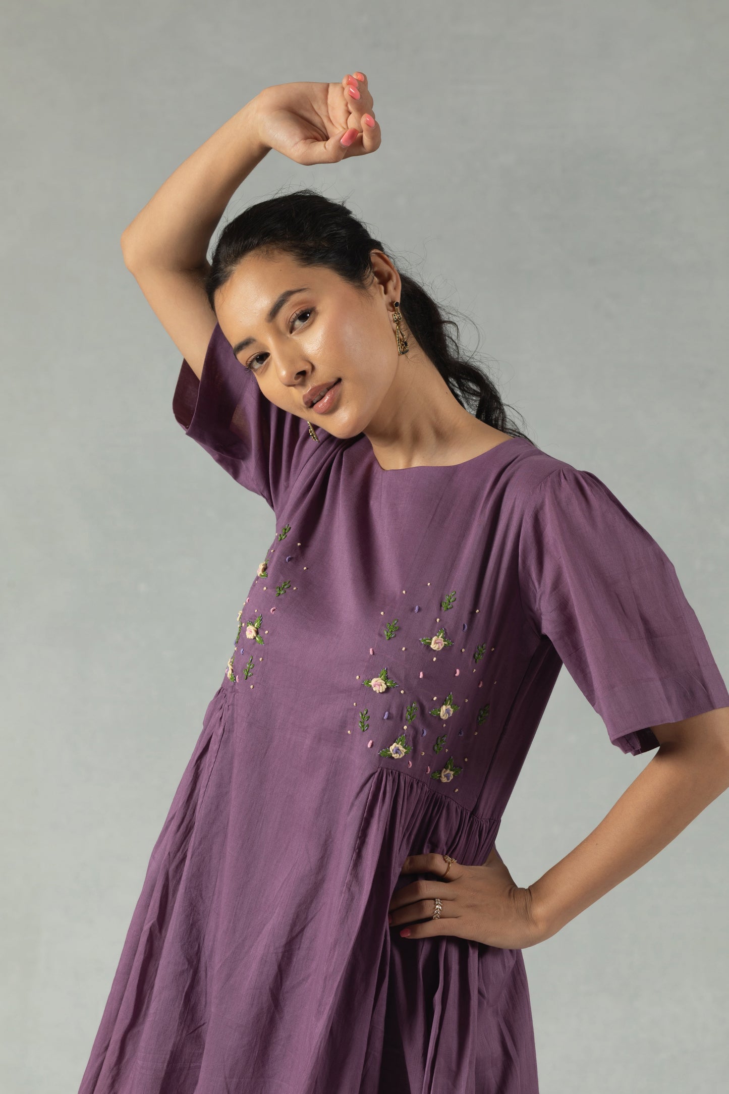 Plum Charm Casual Day Dress