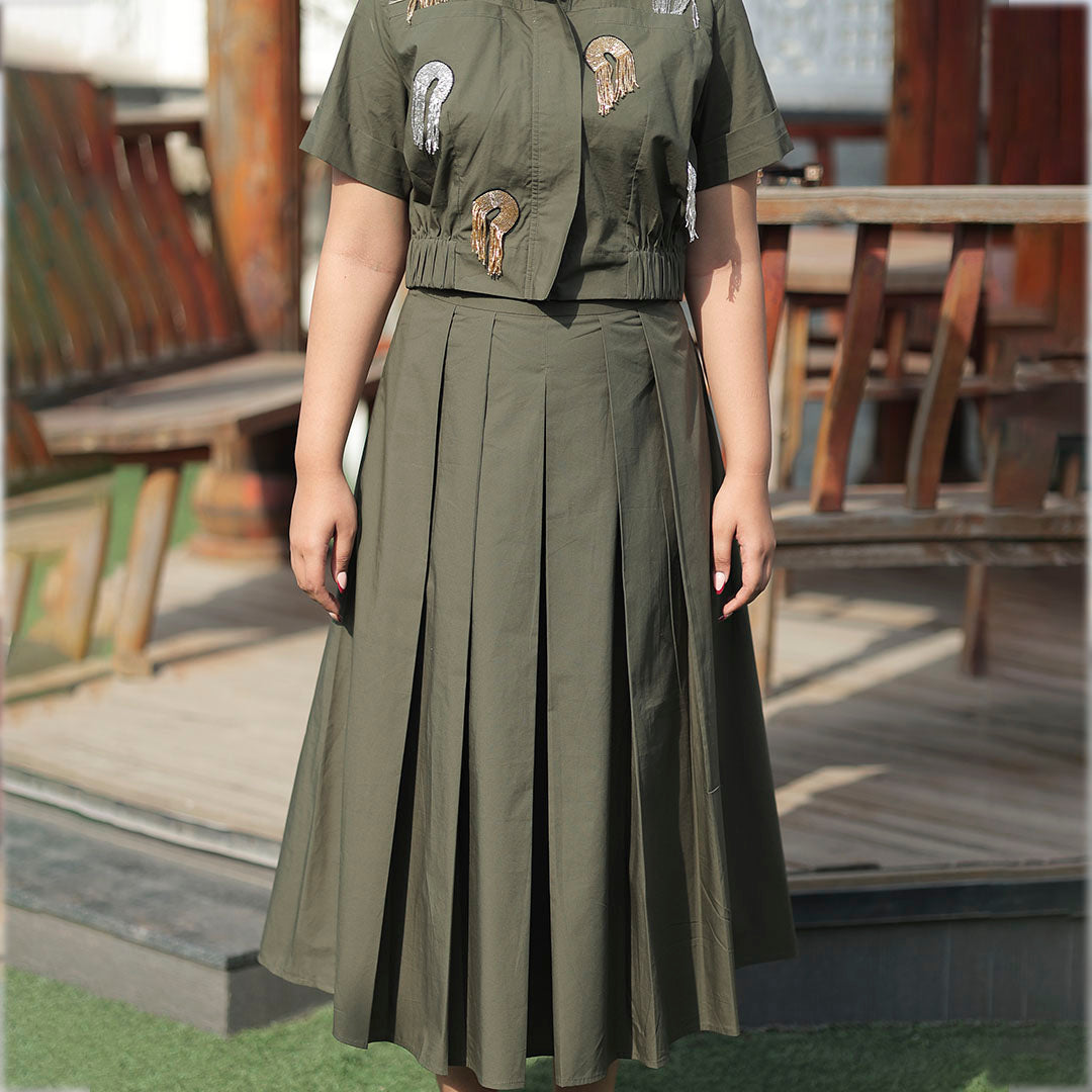 Dragon Motif Batwing Cotton Dress