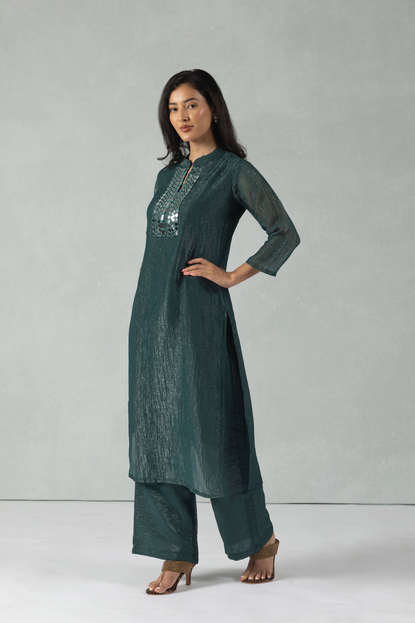 Emerald Handcrafted Ethnic Co-Ord Set