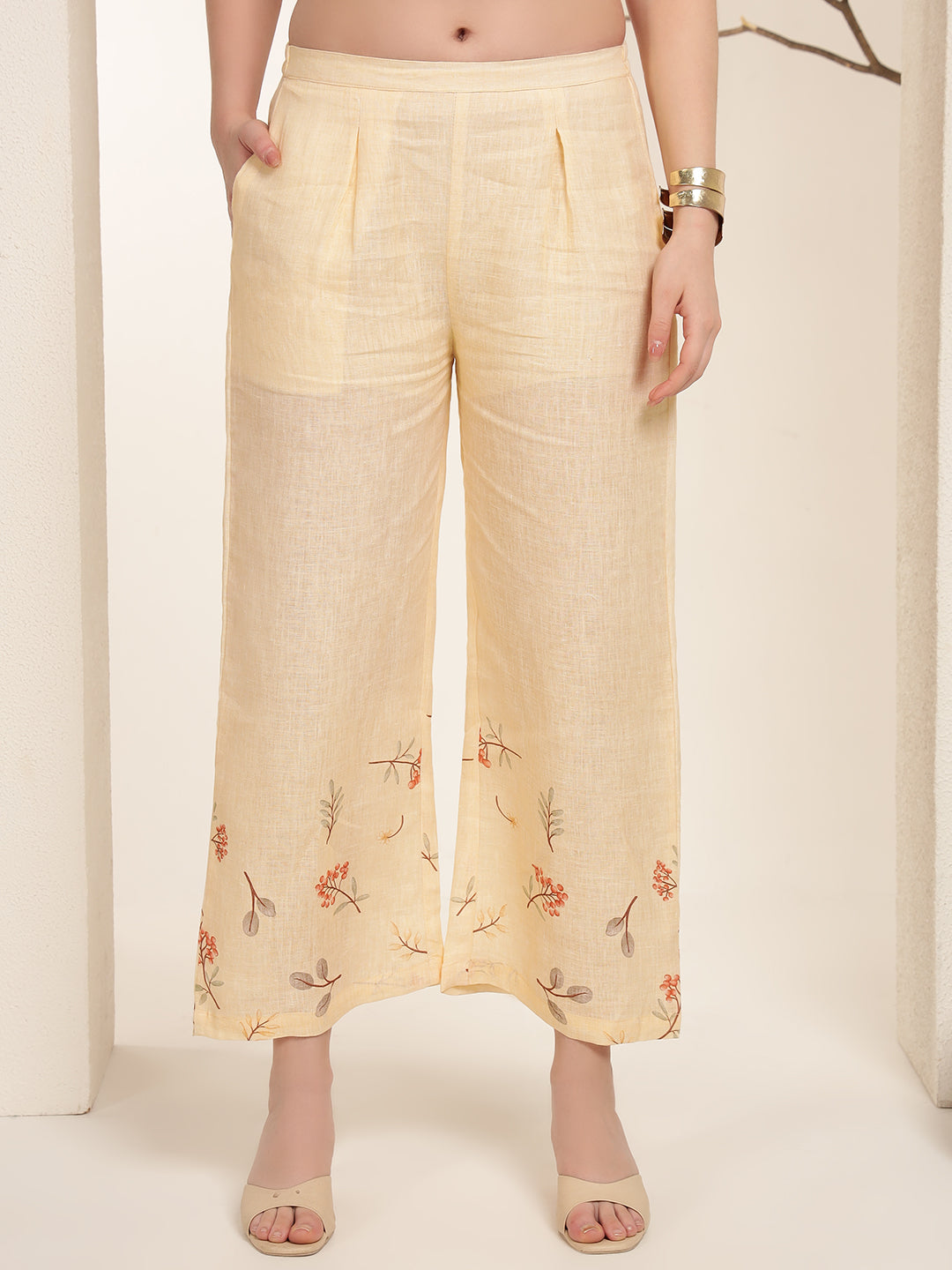 Sunlit Serenade 100% Pure linen printed co-ord sets