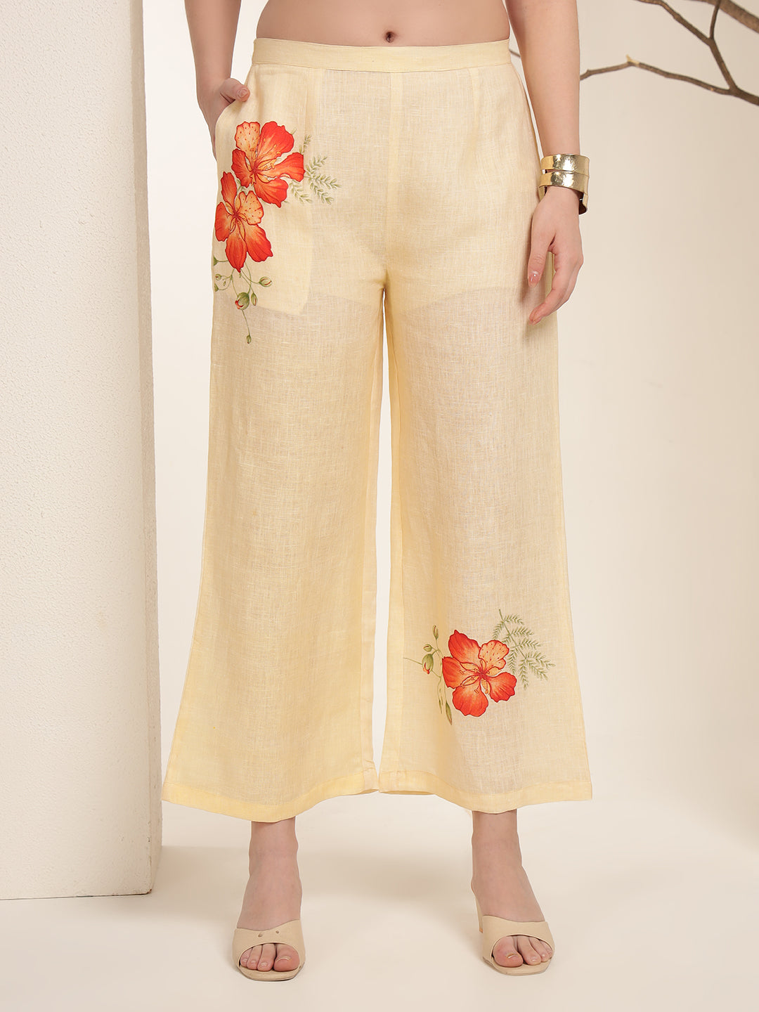 Golden Dusk 100% Pure linen printed co-ord sets