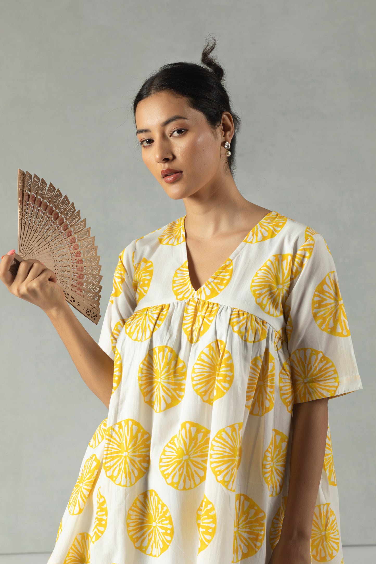 Sunlit Geo Bloom Shift Dress