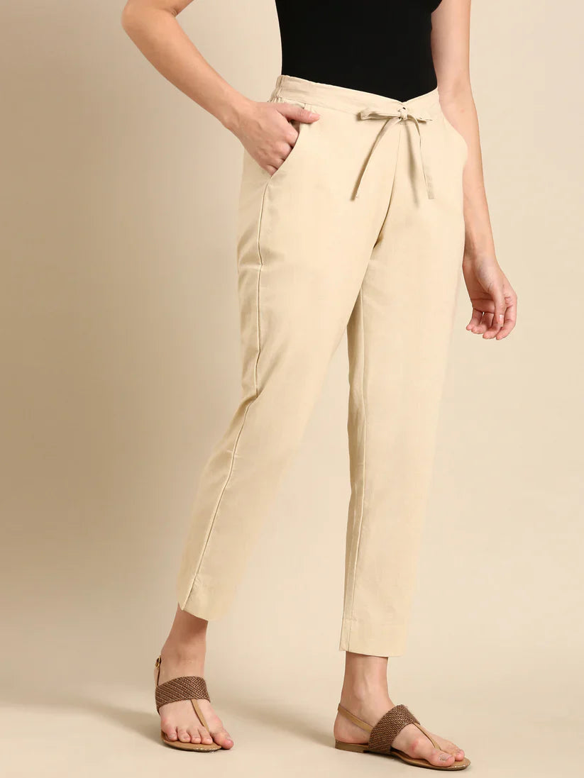 Beige Classic Pants