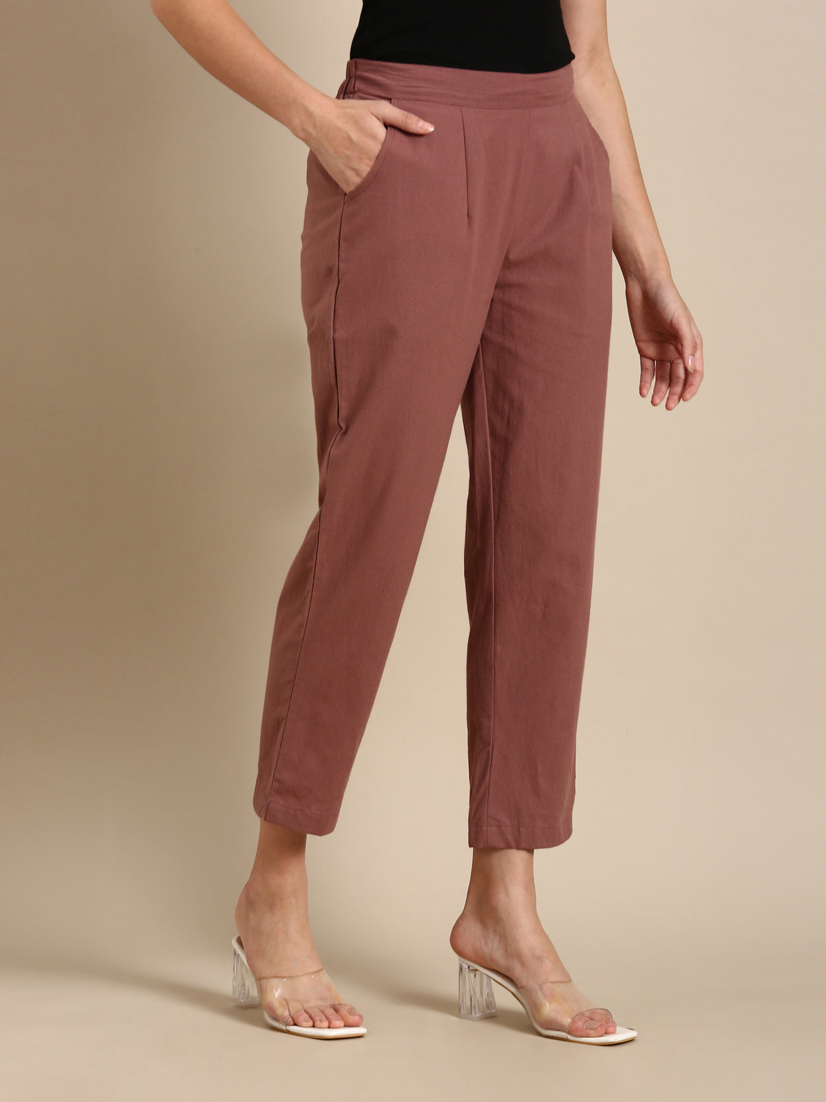 Rose Taupe Basic Pants