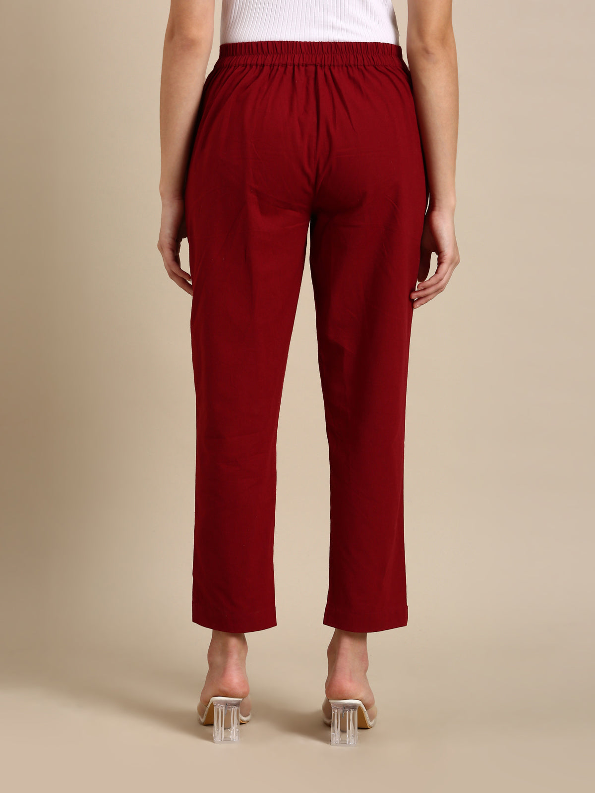 Maroon Basic Pants