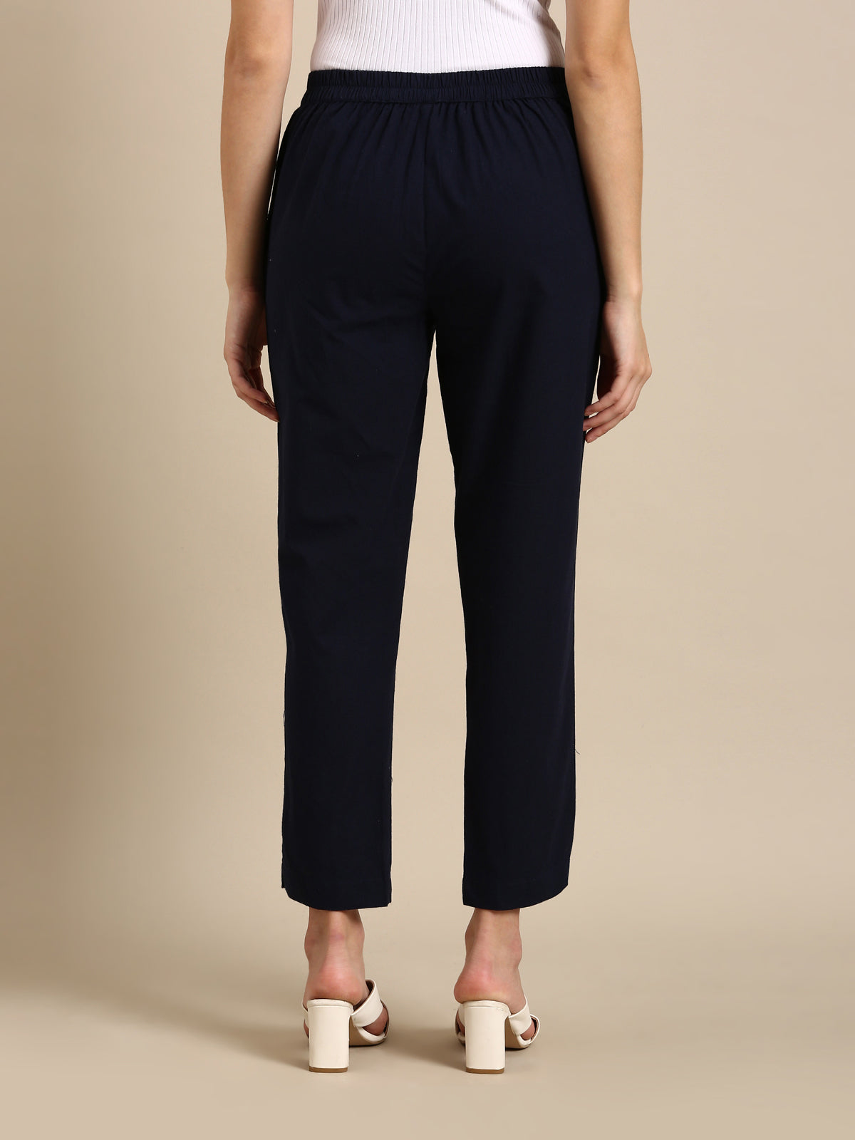 Navy Blue Basic Pants