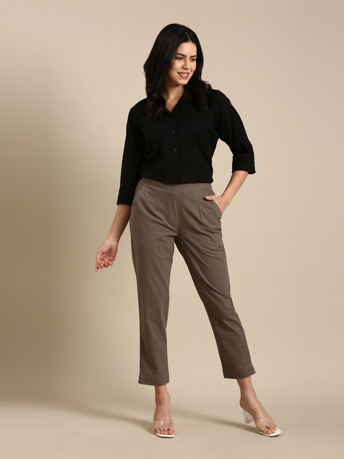 Light Grey Basic Pants