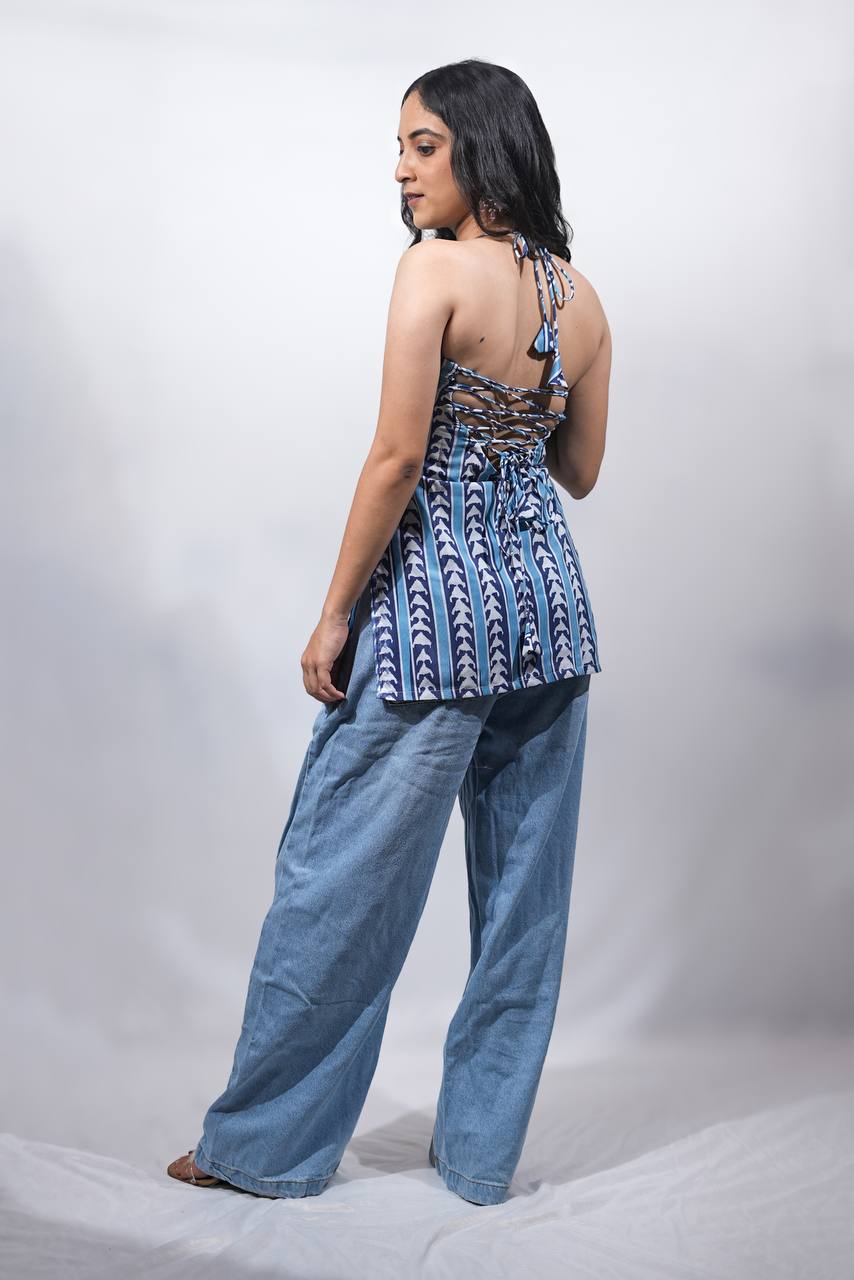 RUHI HALTER NECK KURTI
