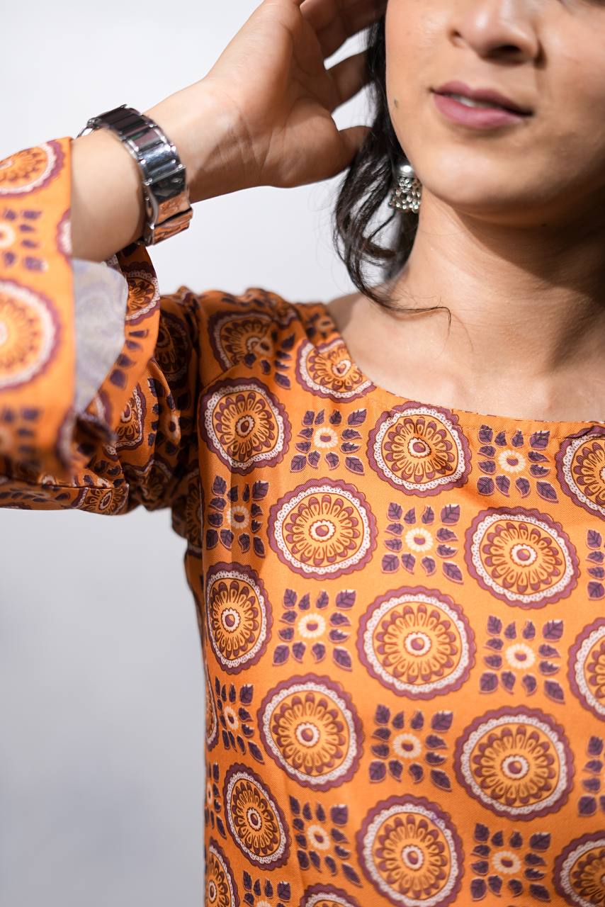 ZARA DEEP BACK SLEEVED KURTI