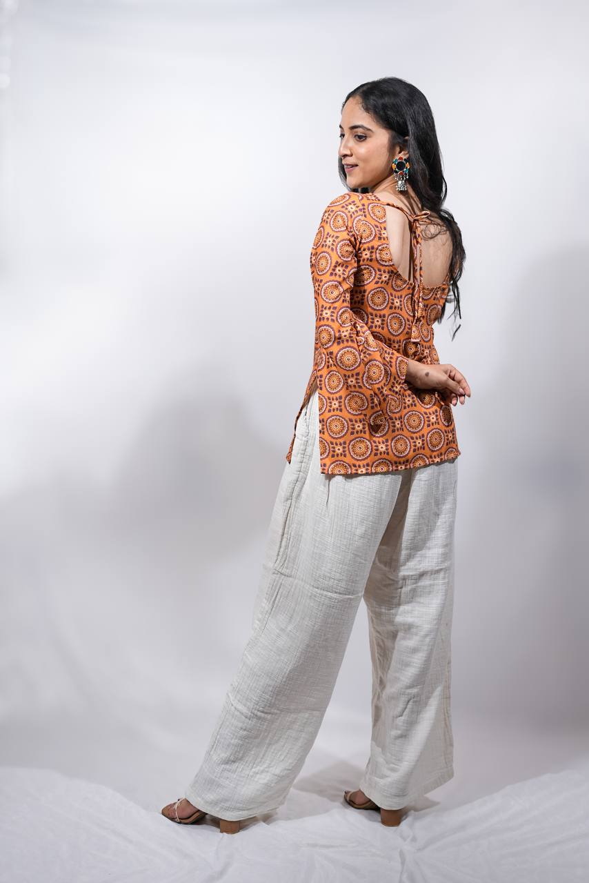 ZARA DEEP BACK SLEEVED KURTI