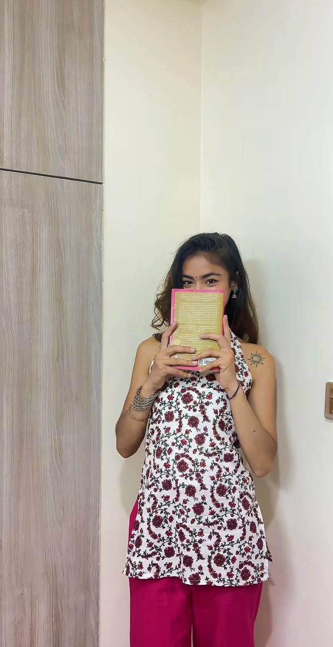 SARAH FLORAL HALTER NECK KURTI