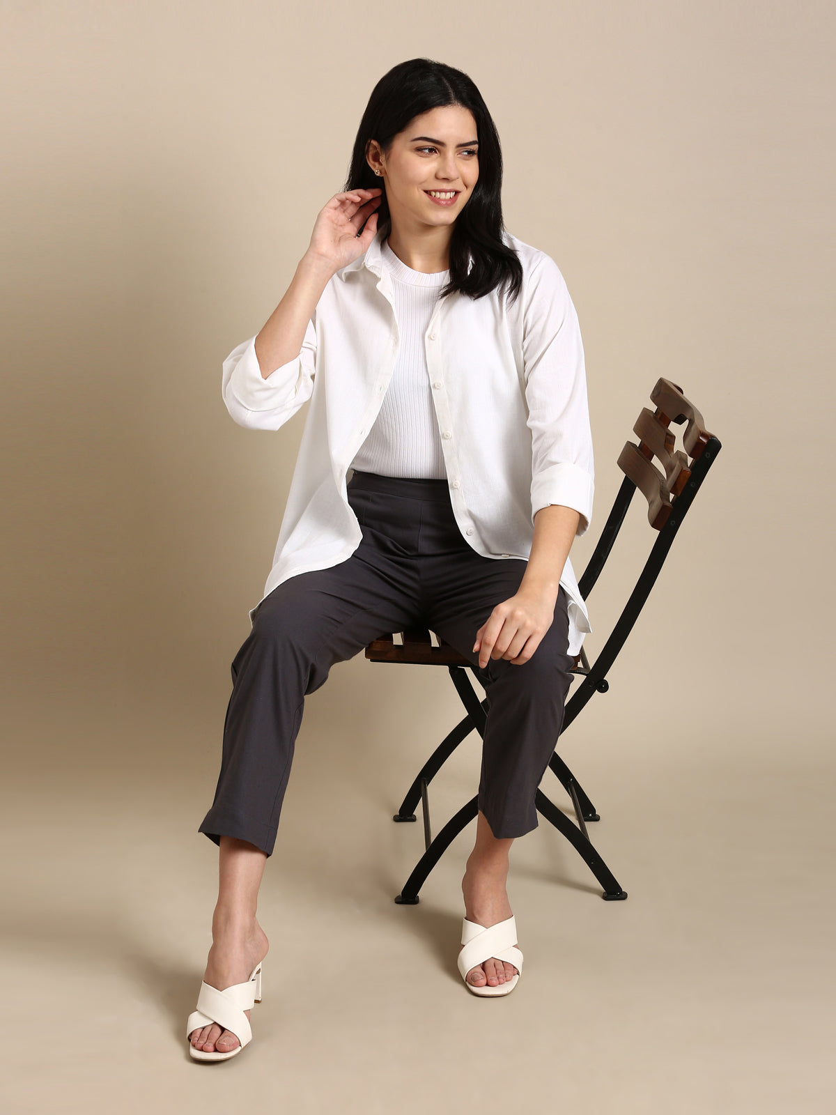 Dark Grey Basic Pants