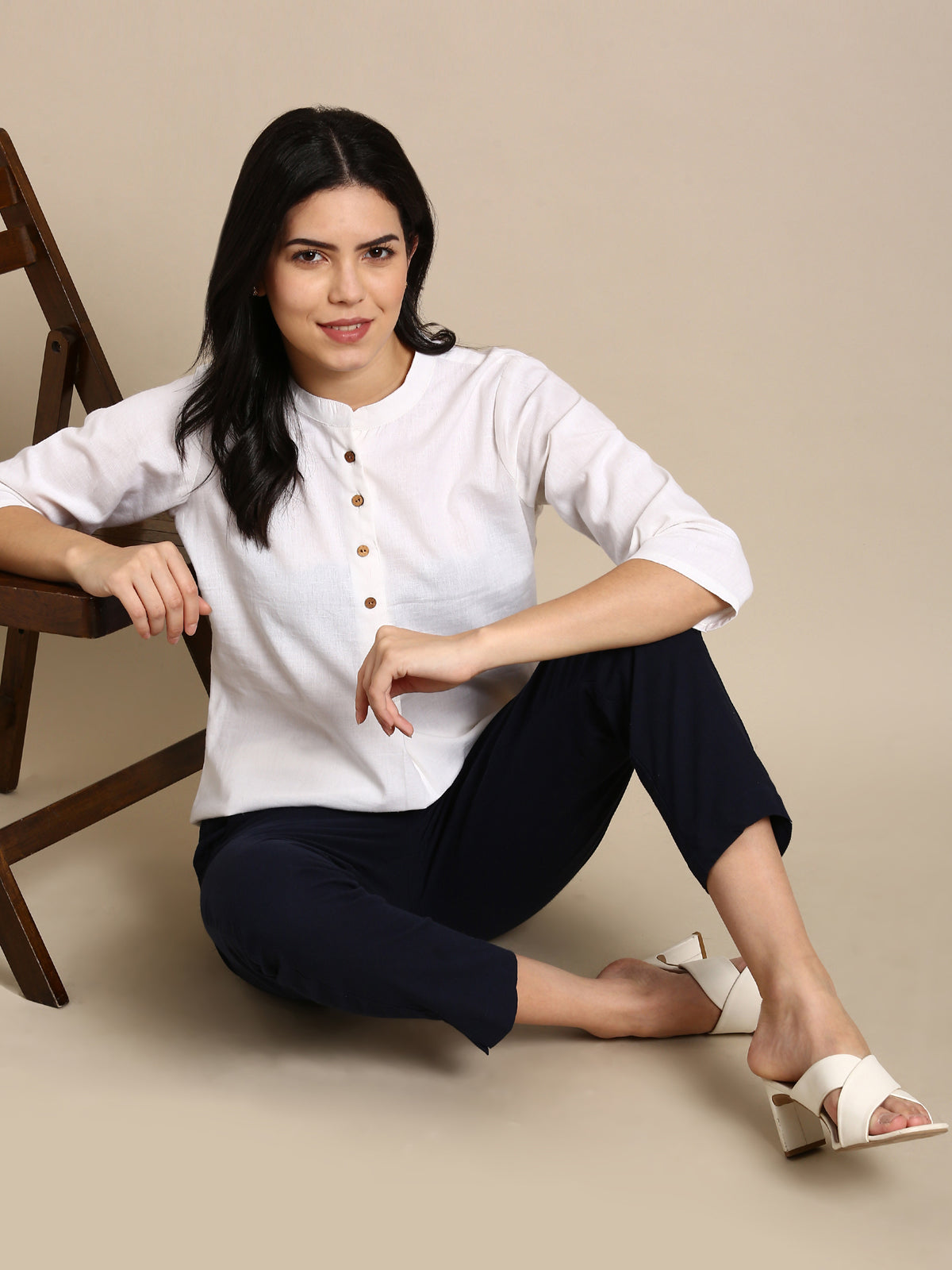Navy Blue Basic Pants