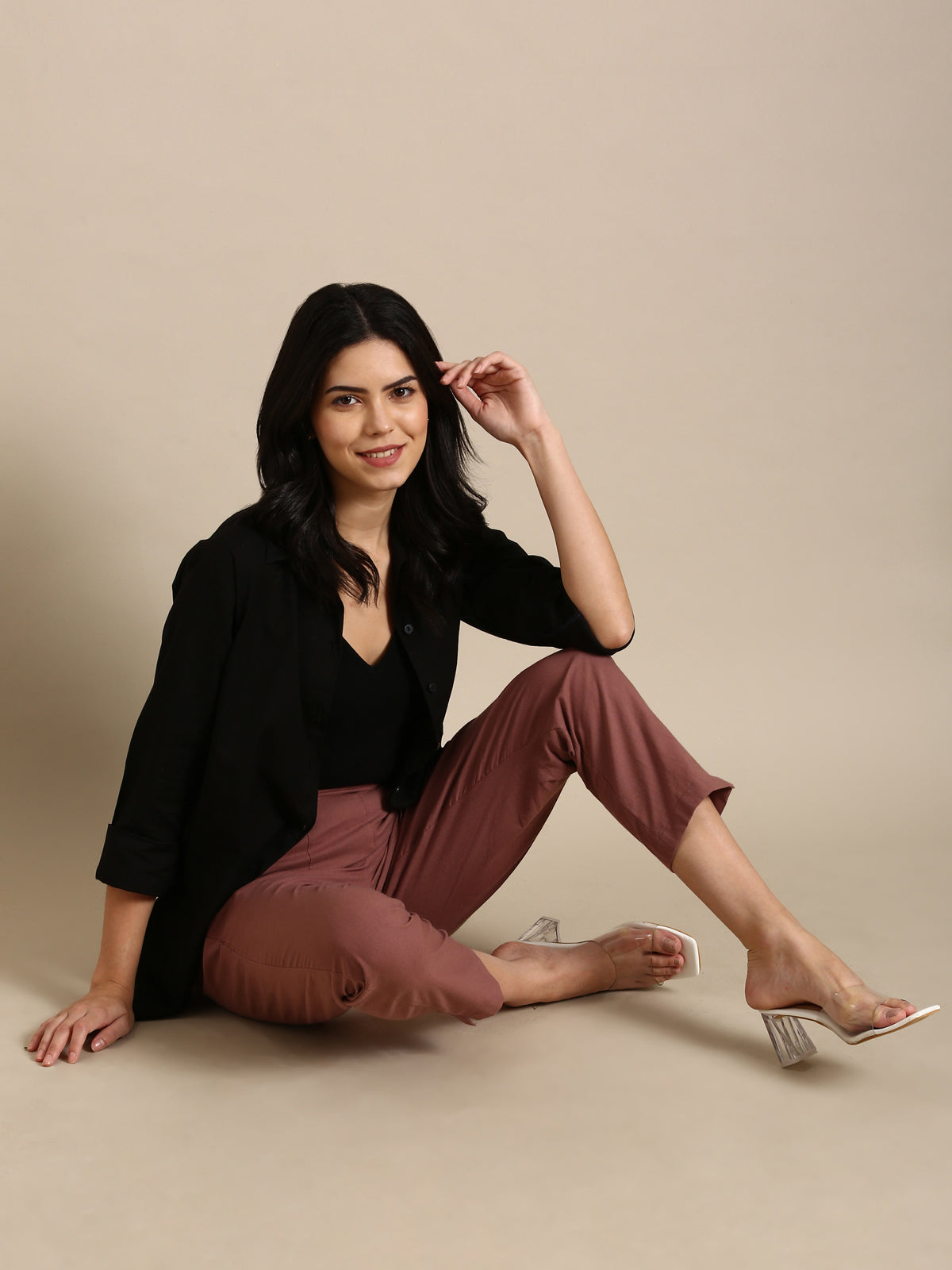Rose Taupe Basic Pants