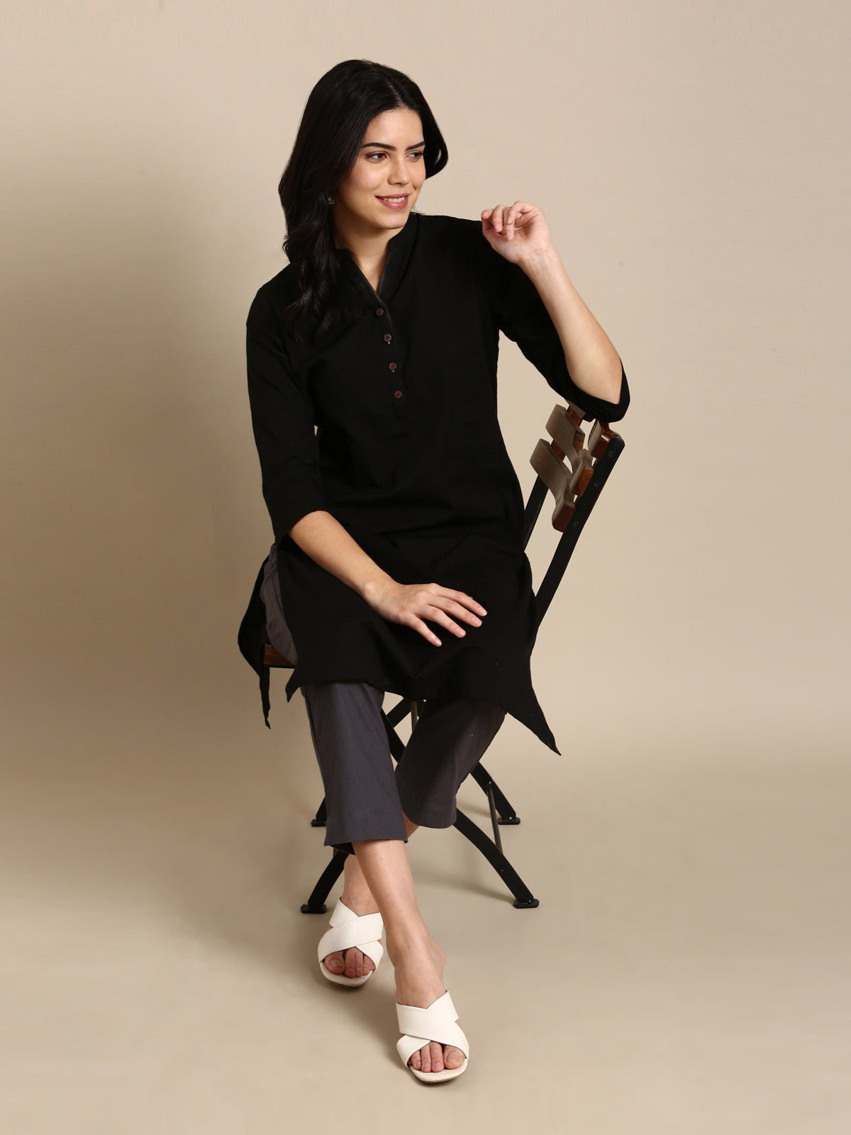 Dark Grey Basic Pants