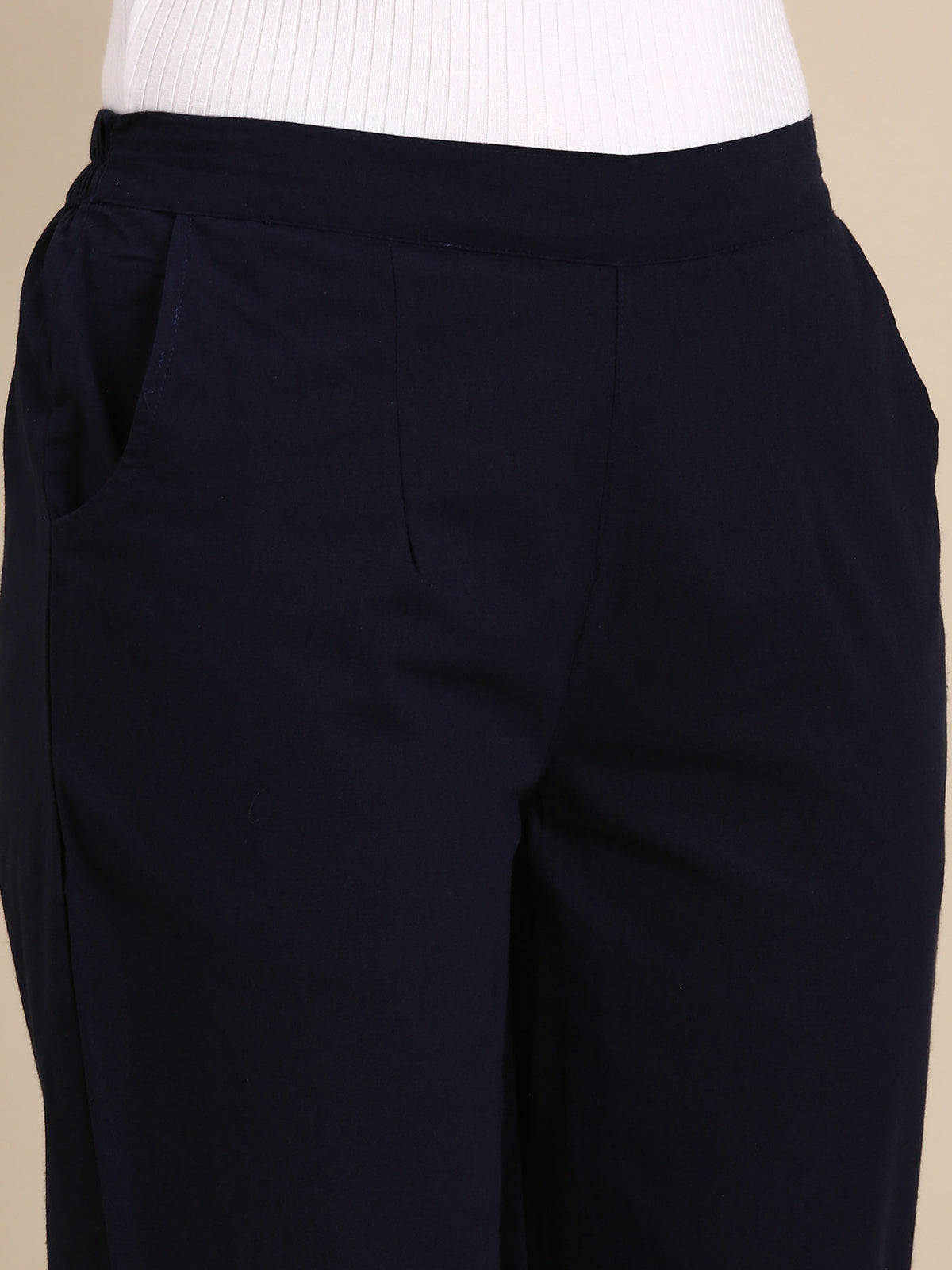 Navy Blue Basic Pants