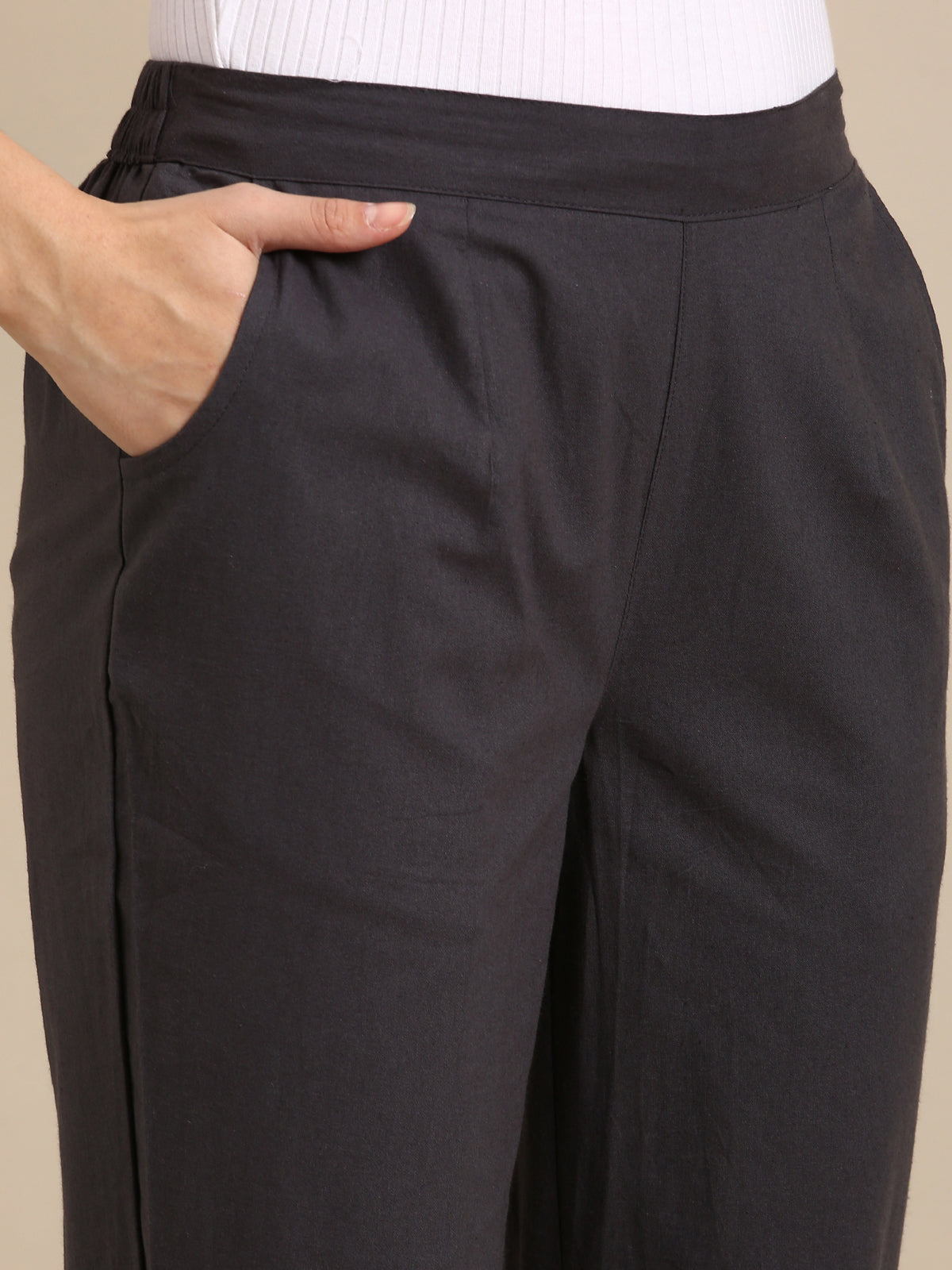 Dark Grey Basic Pants