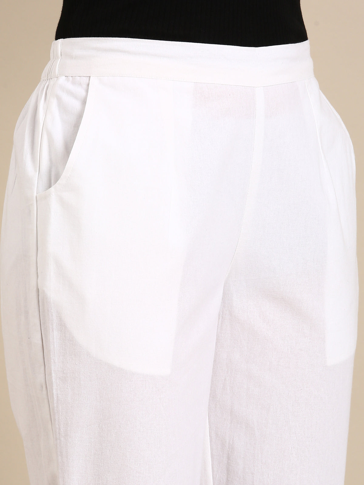 White Basic Pants
