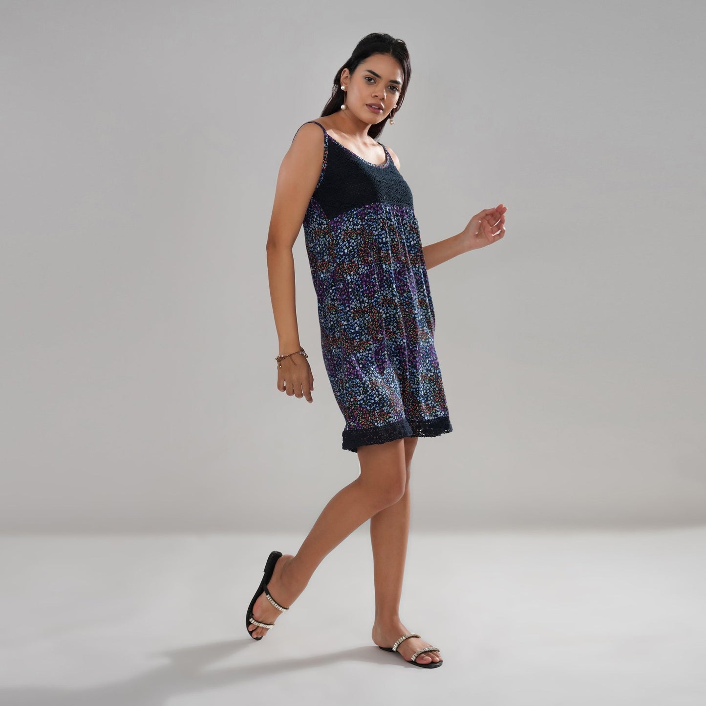 Chic Floral Crochet Laced Summer Dress