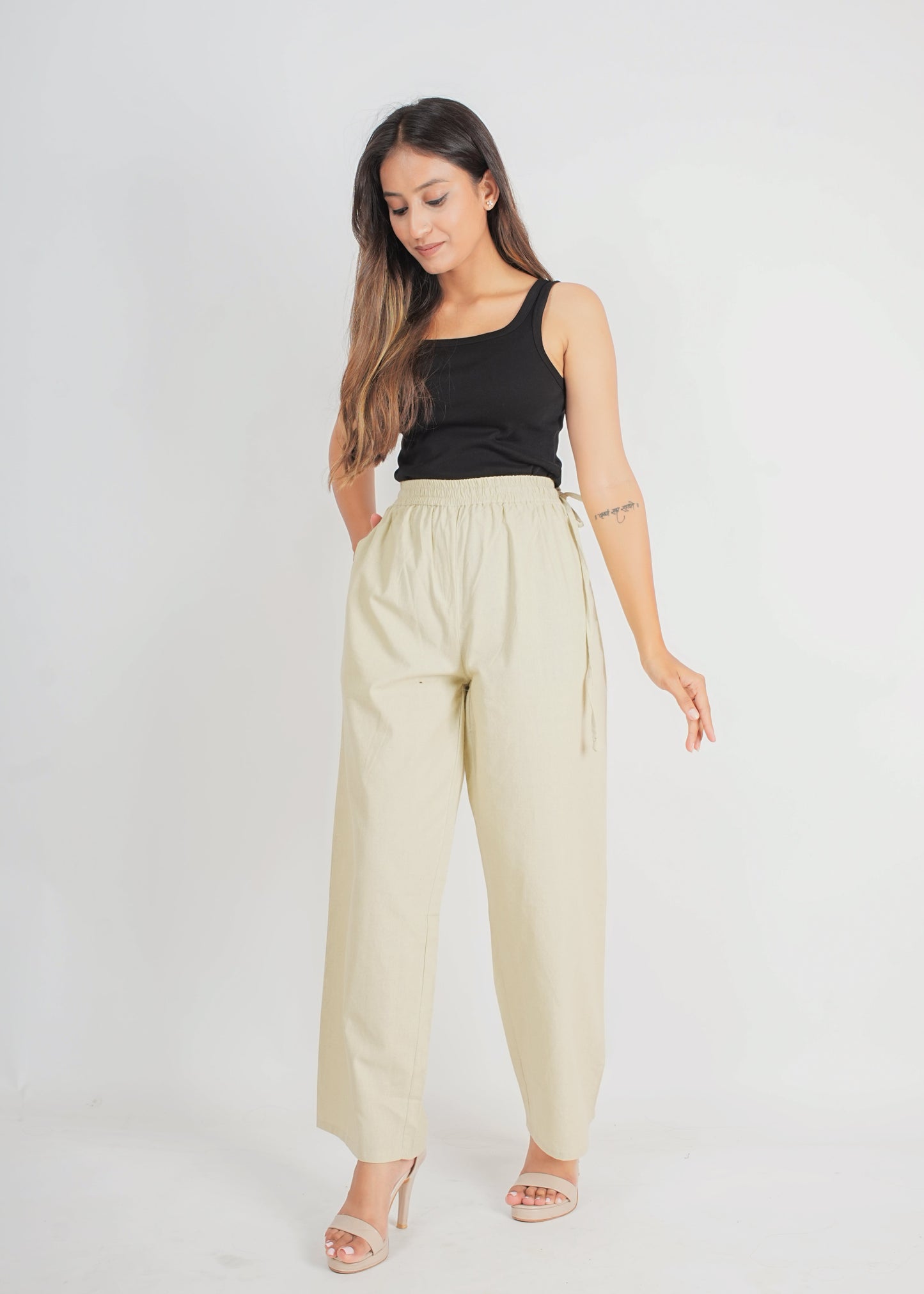 Beige Parallel Pant