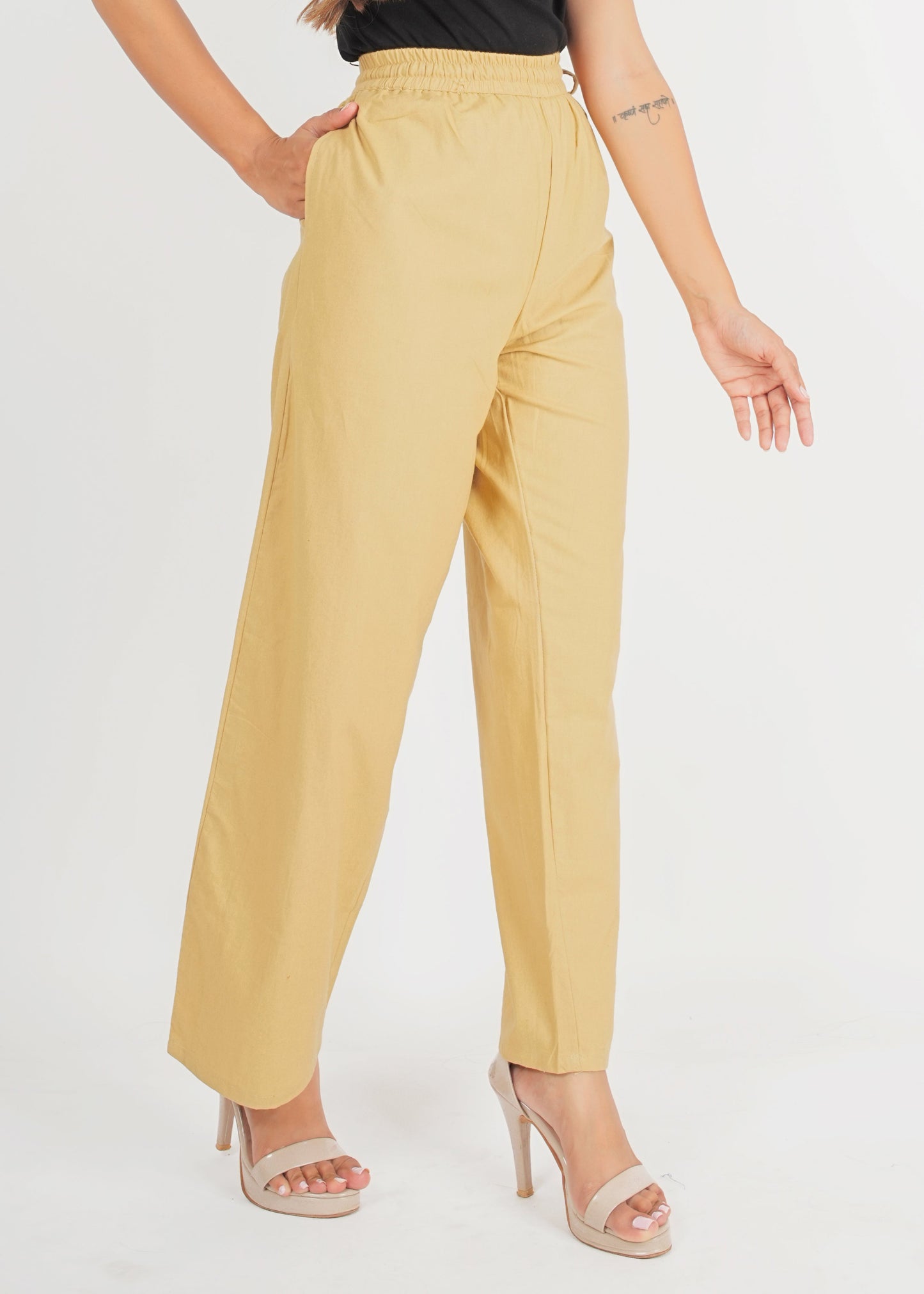 Golden Beige Parallel Pant