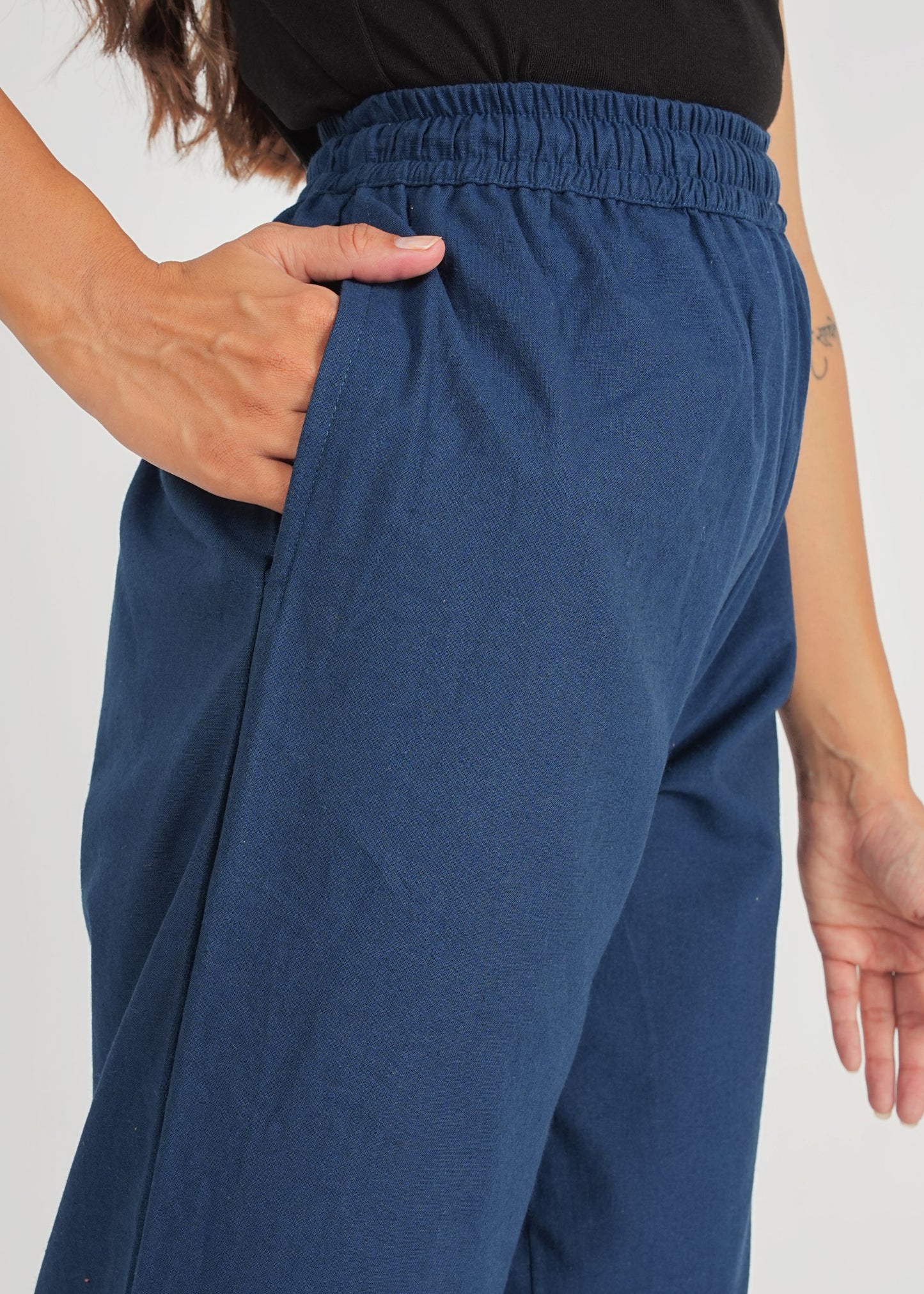 Peacock Blue Parallel Pant