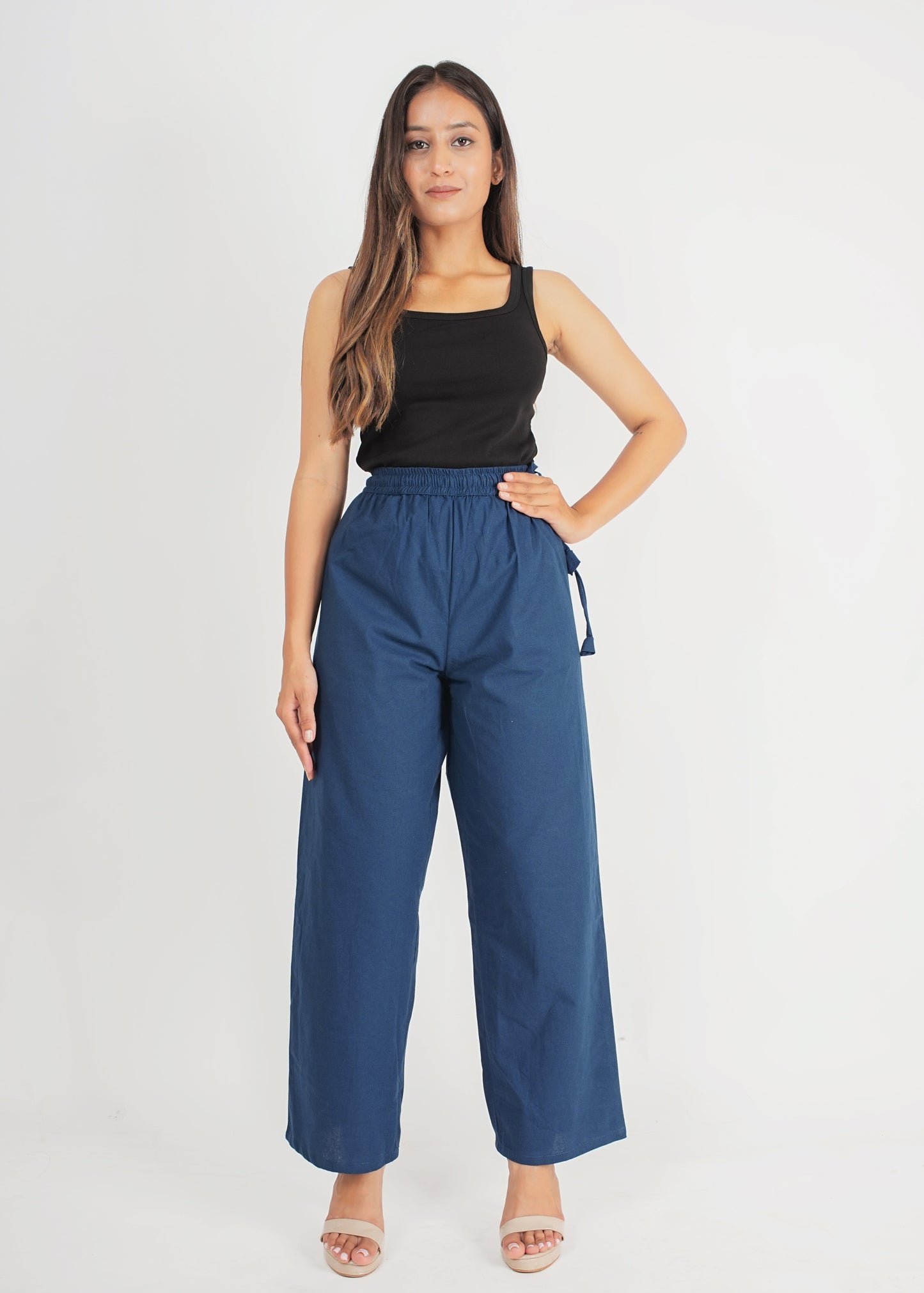 Peacock Blue Parallel Pant