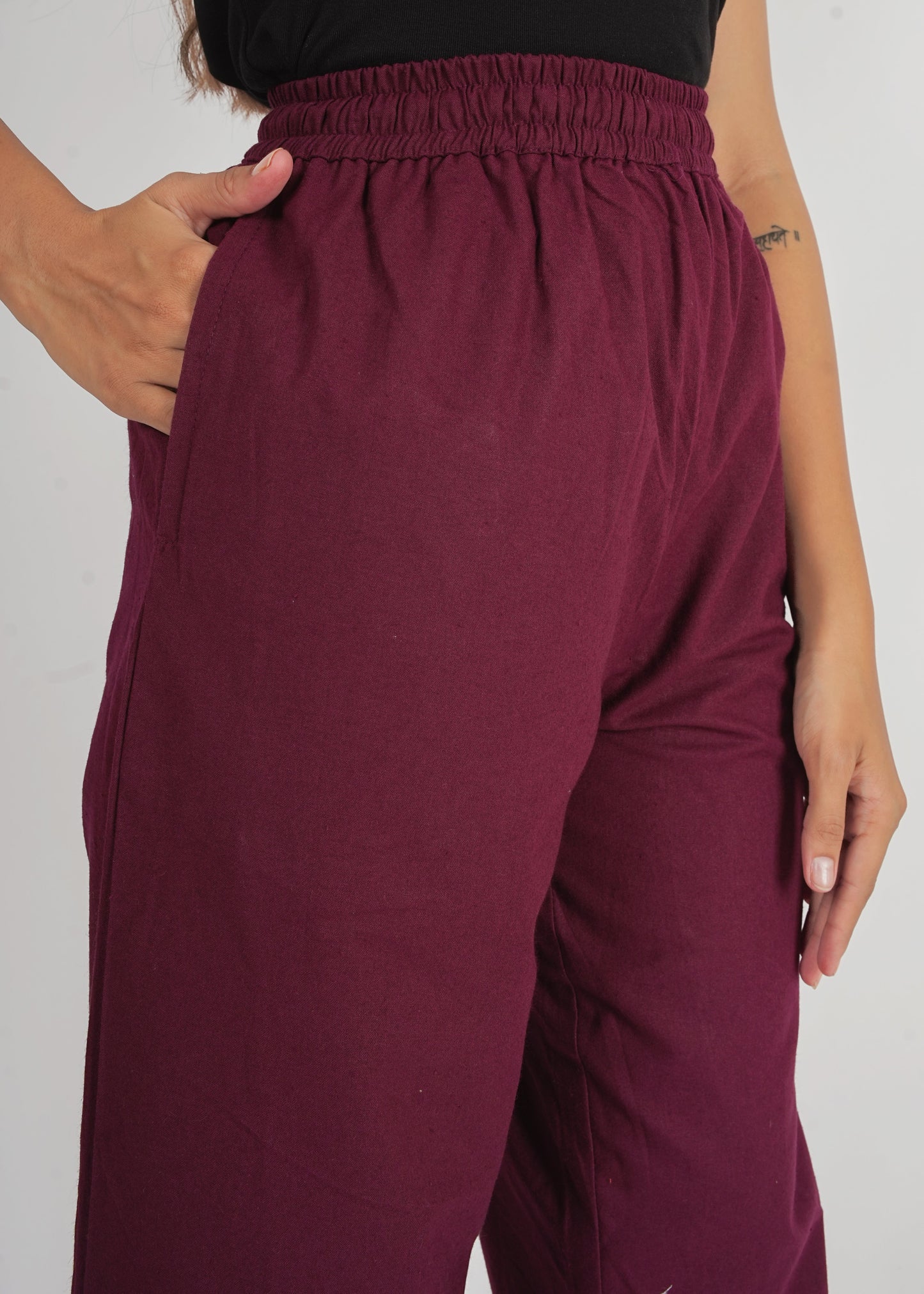 Wine Parallel Pant
