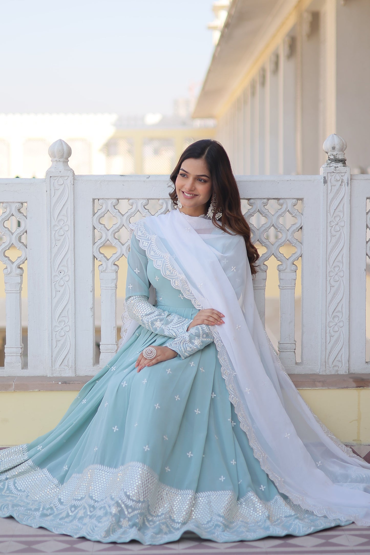 Designer Gown is luxury clothing Considered to be high quality Made by Thread & Sequins Embroidery. This is Made for Desirable Women's who deserve it