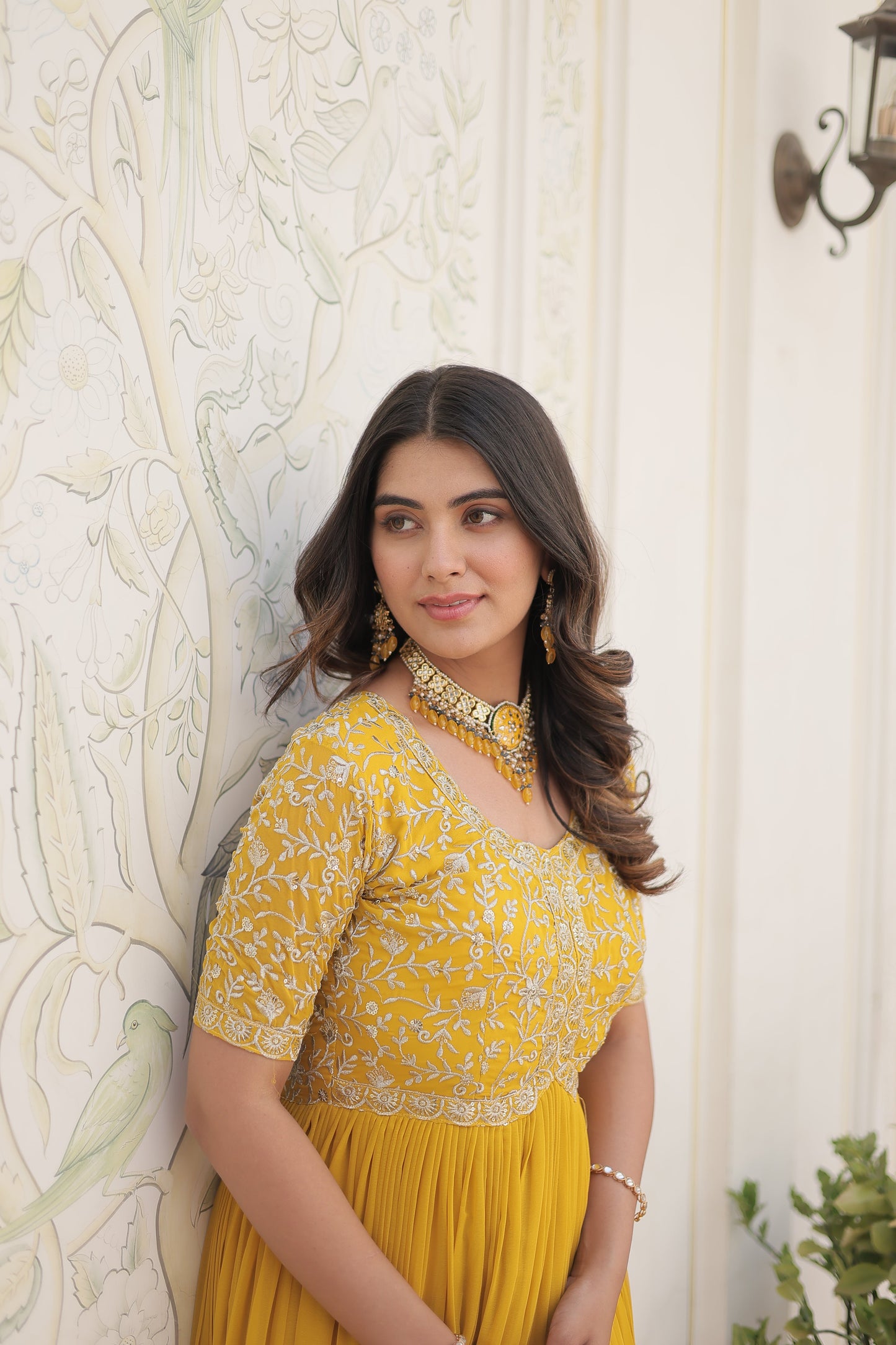 Designer Gown is luxury clothing Considered to be high quality Made by Zari-Thread & Sequins Embroidery.