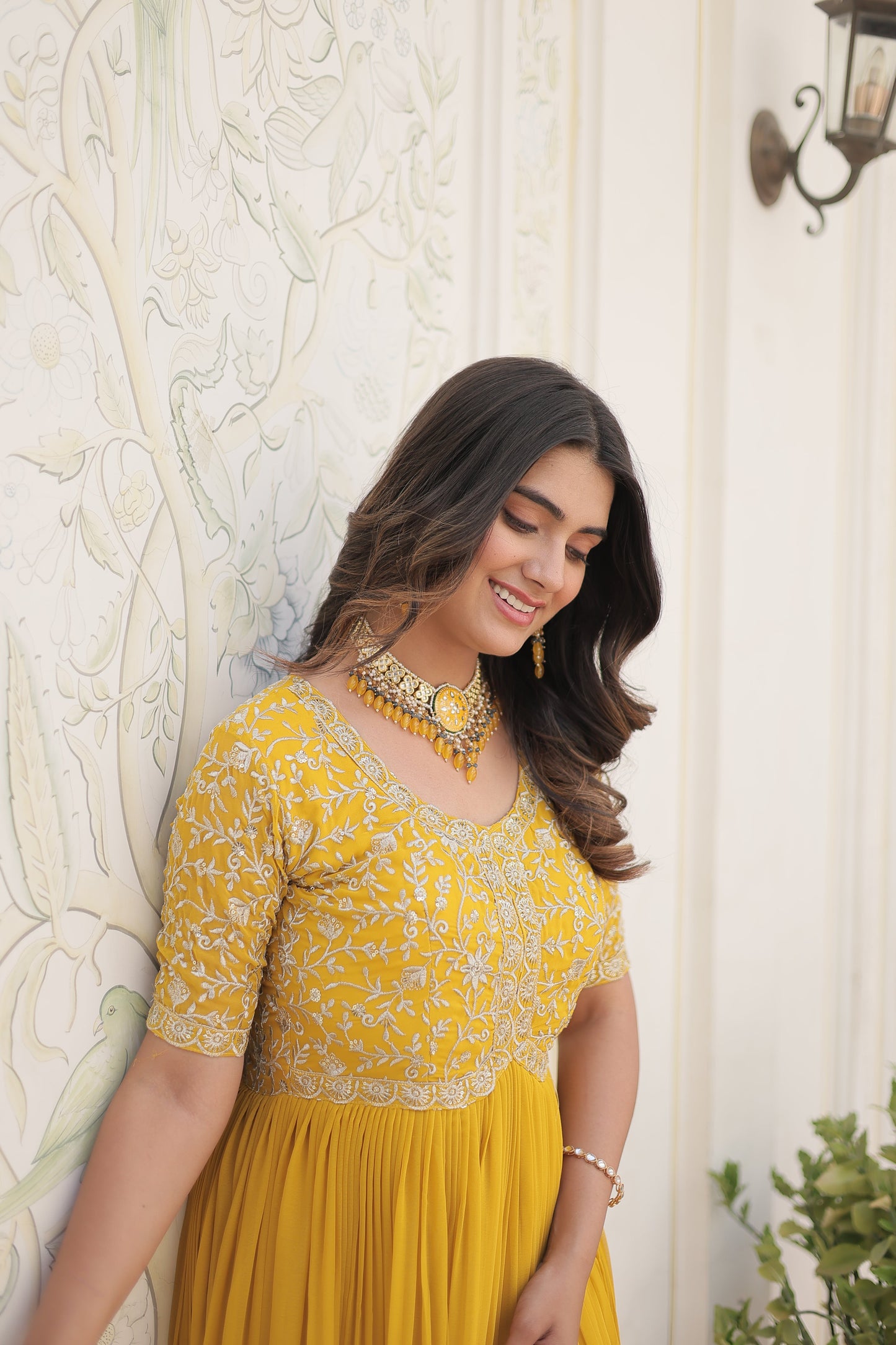 Designer Gown is luxury clothing Considered to be high quality Made by Zari-Thread & Sequins Embroidery.