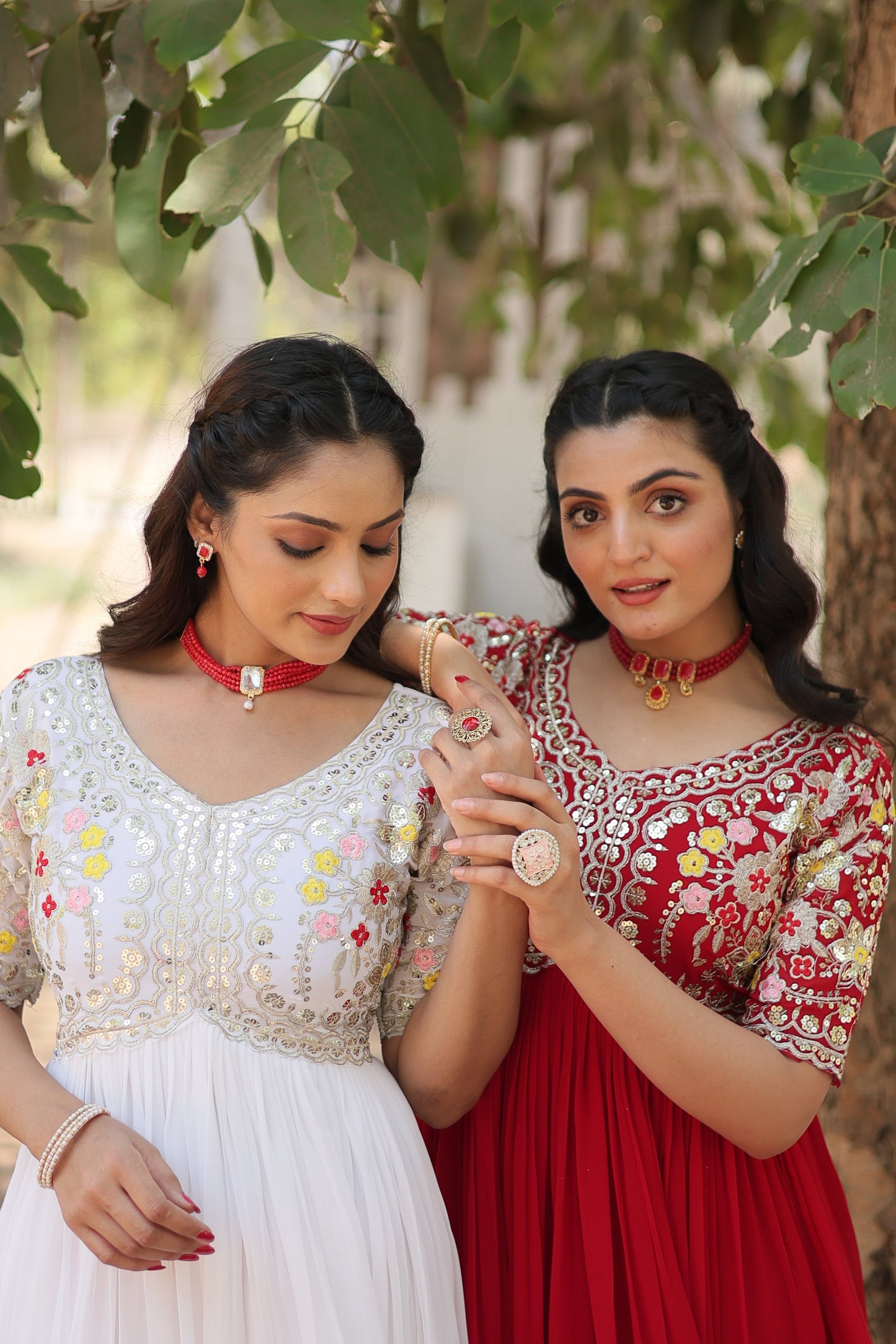 Designer Gown is luxury clothing Considered to be high quality Made by Zari-Thread & Sequins Embroidery