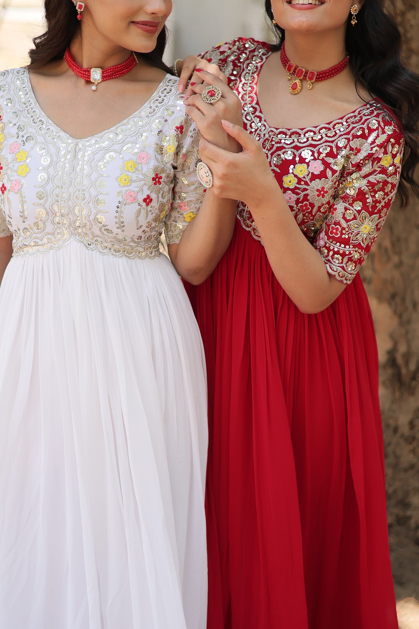 Designer Gown is luxury clothing Considered to be high quality Made by Zari-Thread & Sequins Embroidery