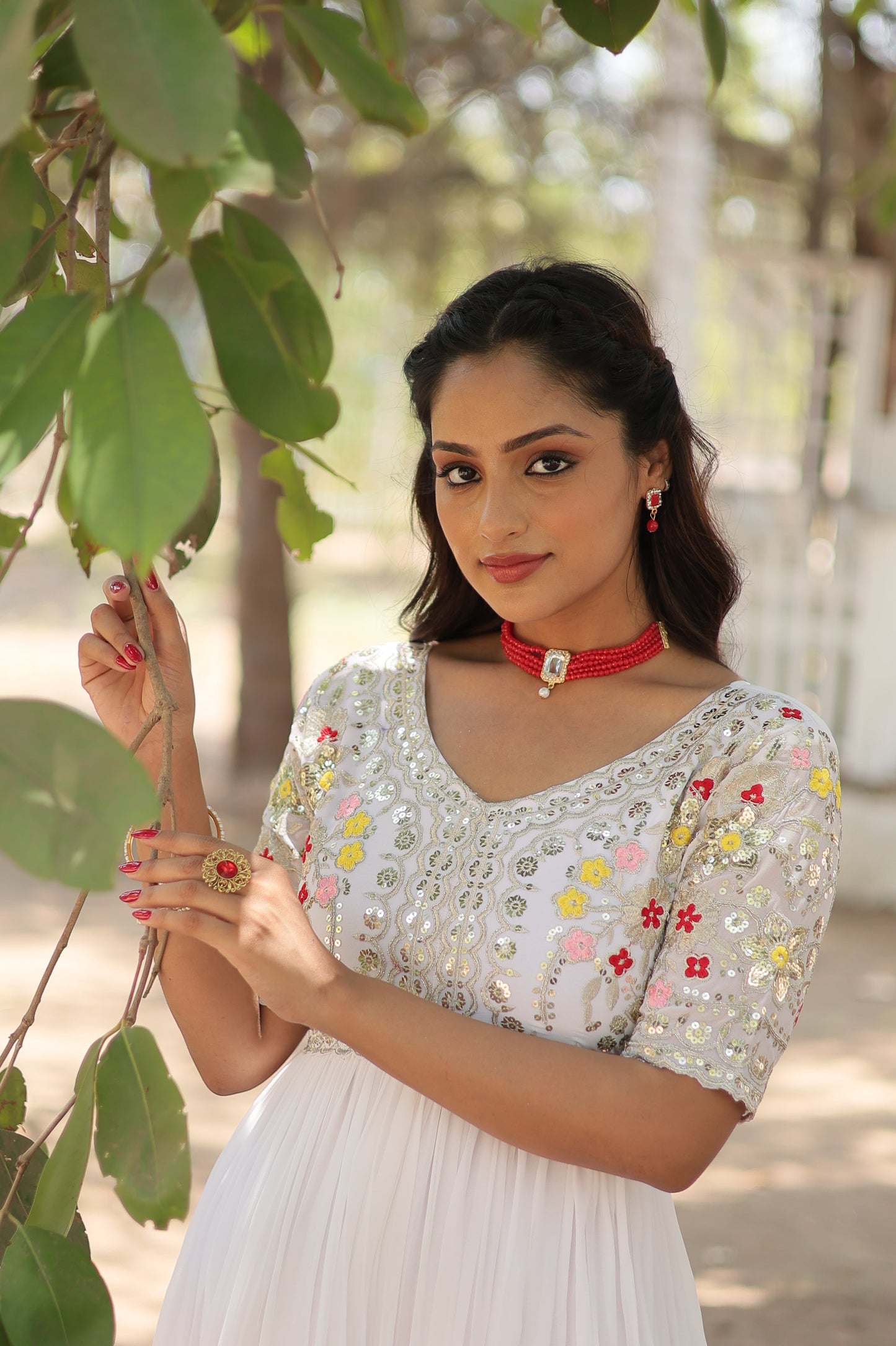 Designer Gown is luxury clothing Considered to be high quality Made by Zari-Thread & Sequins Embroidery