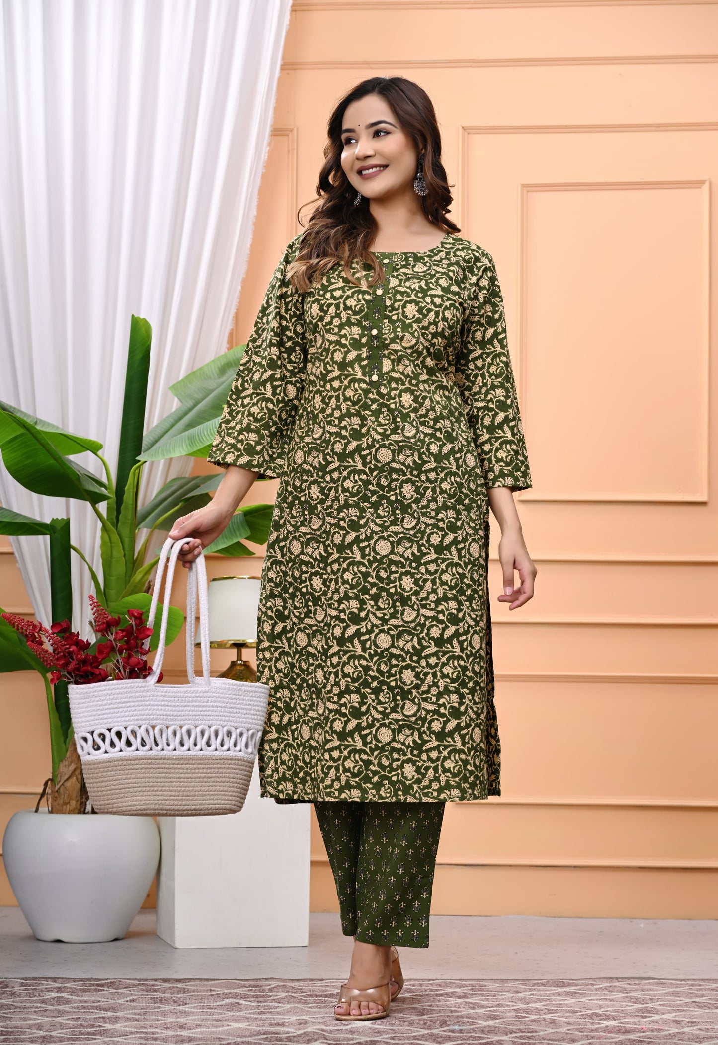 Premium Cotton Printed Kurta Pant Set – All-Day Comfort with Effortless Style