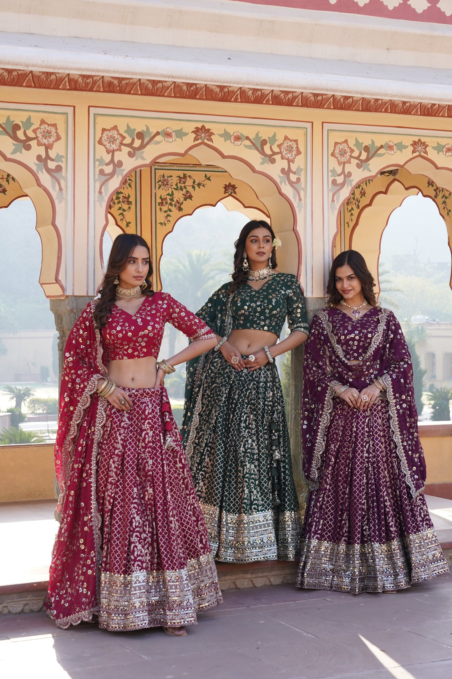 💕 Designer Pure Viscose Jacquard fabric Lehenga Choli & Dupatta Set💃🏻