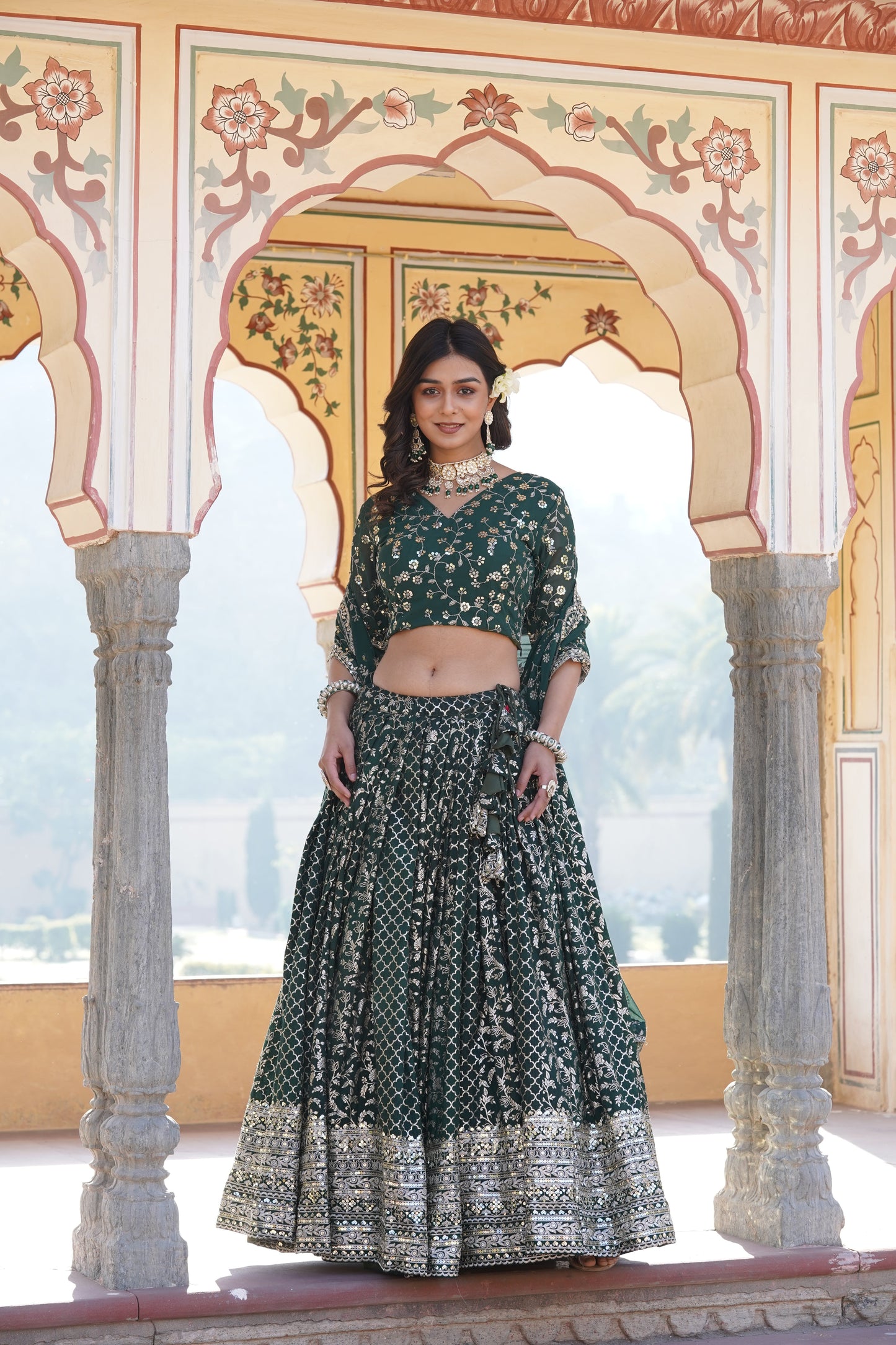 💕 Designer Pure Viscose Jacquard fabric Lehenga Choli & Dupatta Set💃🏻