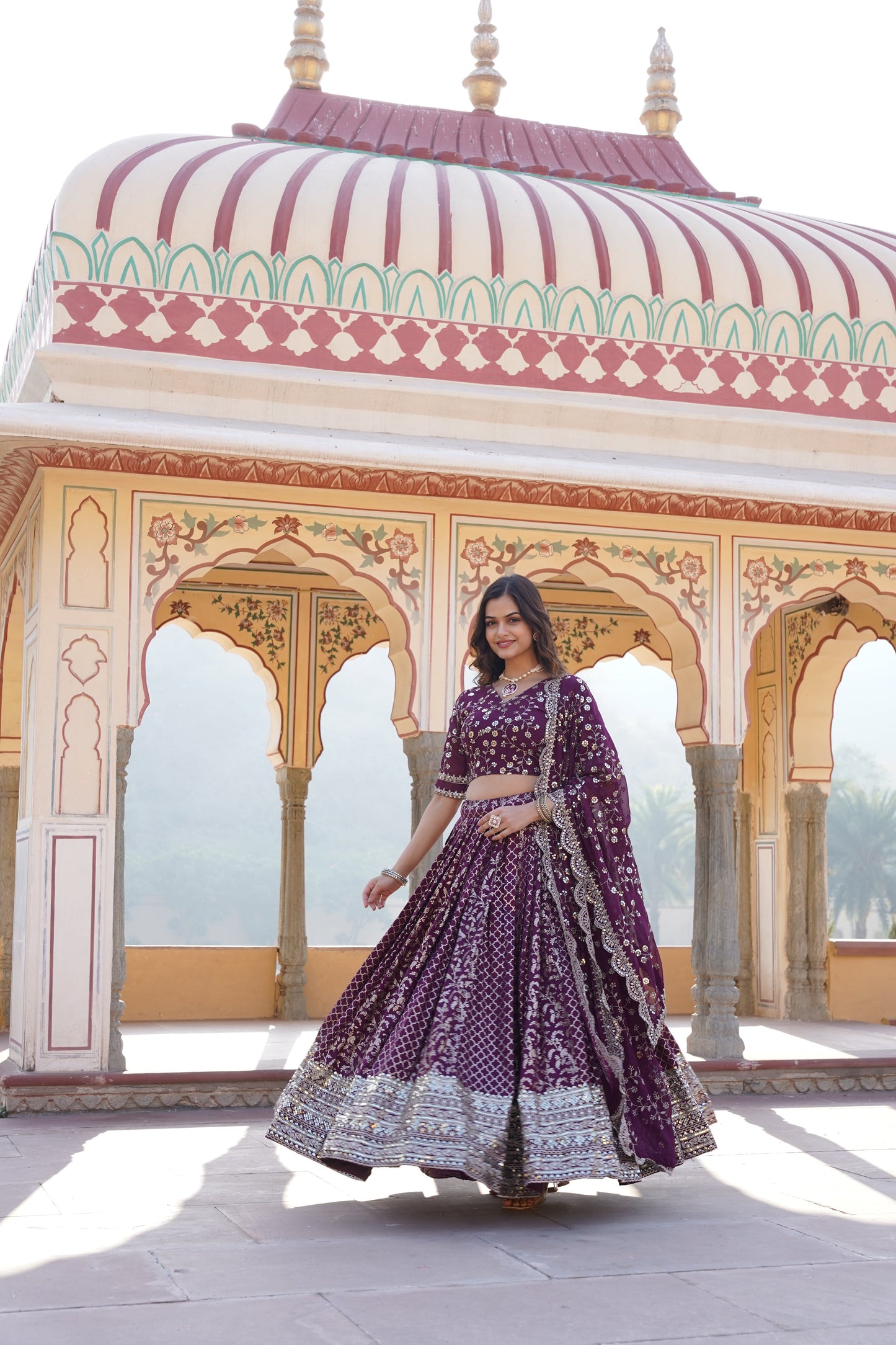 💕 Designer Pure Viscose Jacquard fabric Lehenga Choli & Dupatta Set💃🏻