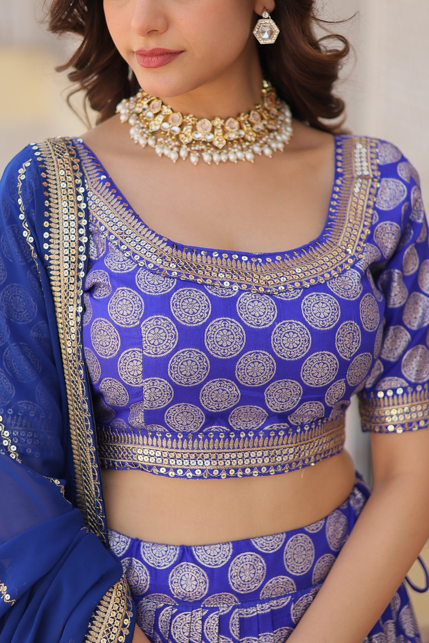 This Attractive Party Wear Silk Lehenga choli has a Regular-fit and is Made From High-Grade Fabrics And Yarn