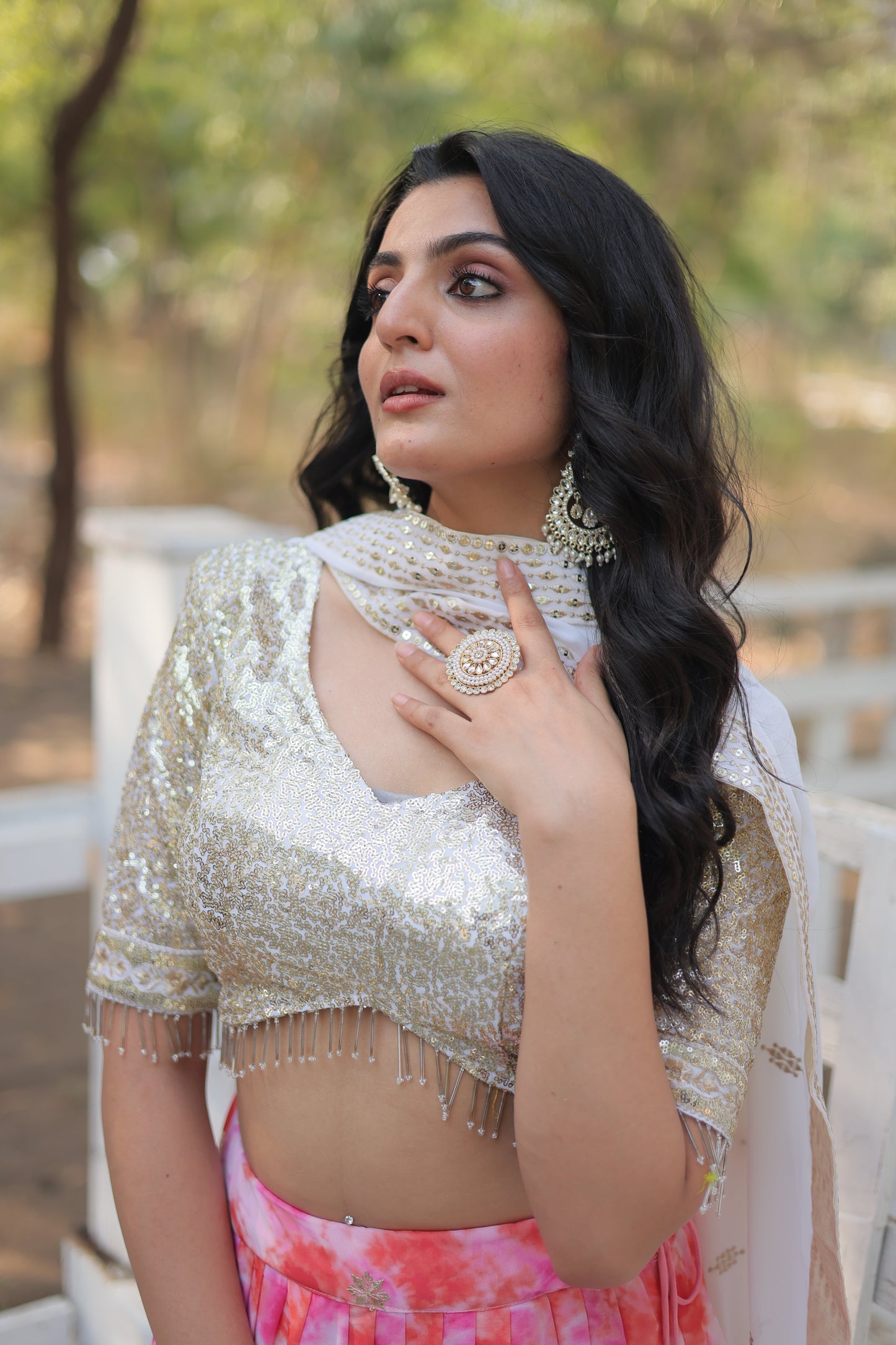 Elegant Wine Georgette Lehenga Set with Rich Sequin & Thread Embroidery