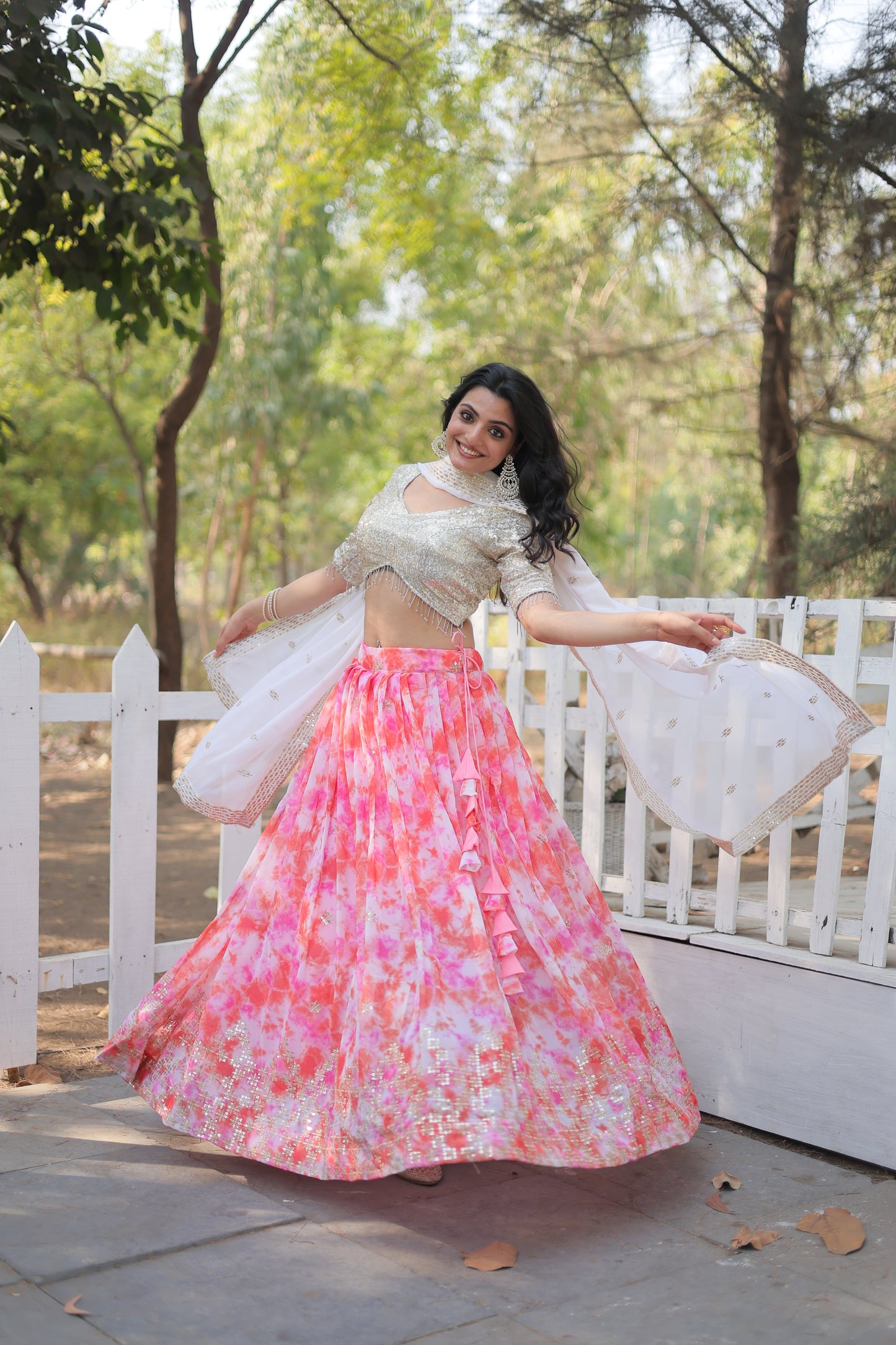 Elegant Wine Georgette Lehenga Set with Rich Sequin & Thread Embroidery