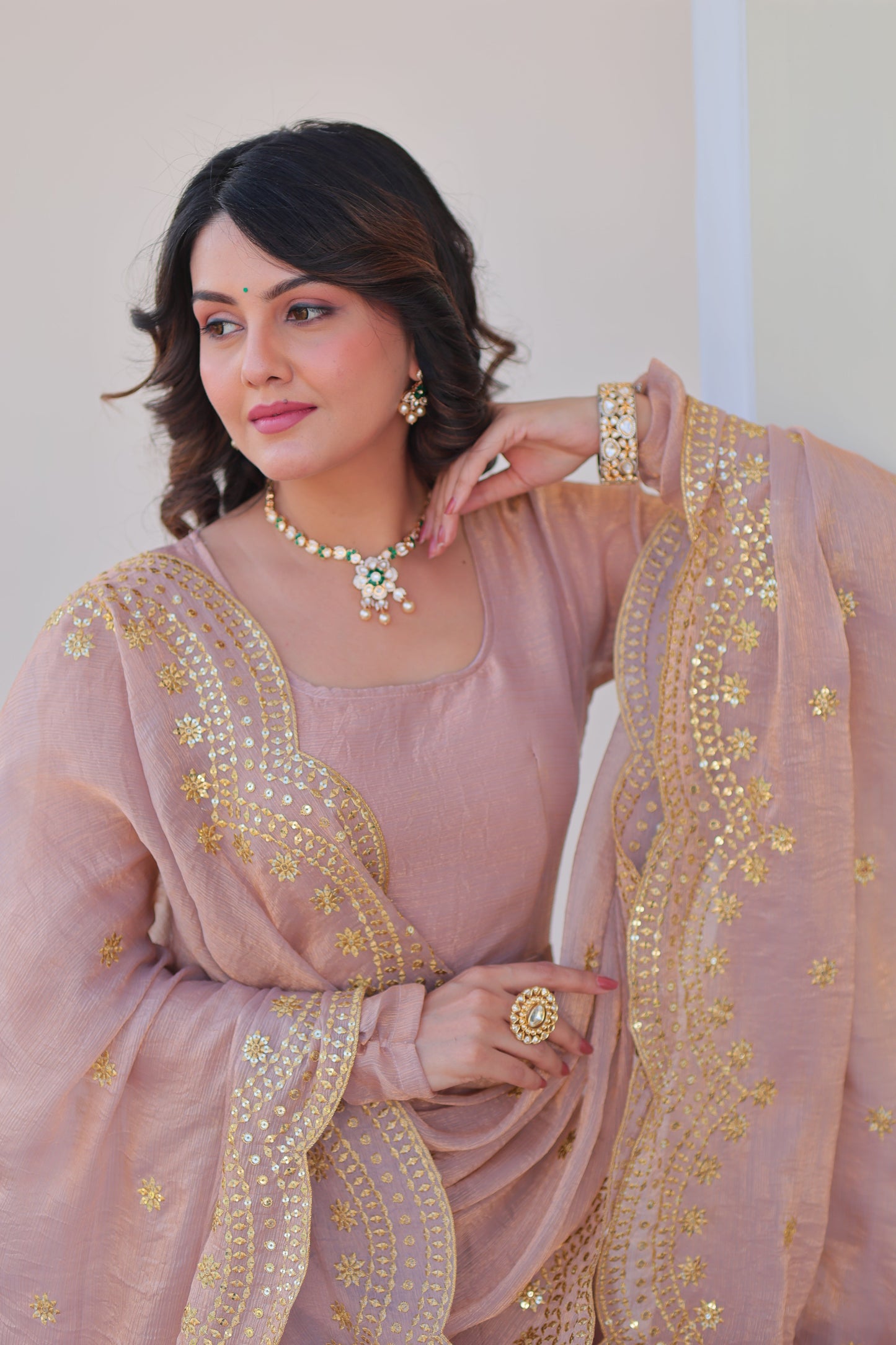 🤳🏻 PREMIUM READYMADE GOWN-DUPATTA COLLECTIONS 2025 💃🏻 💗 Fendy Chiffon gown with Sequins-Multi Embroidered Work Dupatta, it Designed to flatter all body types, gowns for women combine the best parts of western and Indian wear into one stunning ensemble. 💝