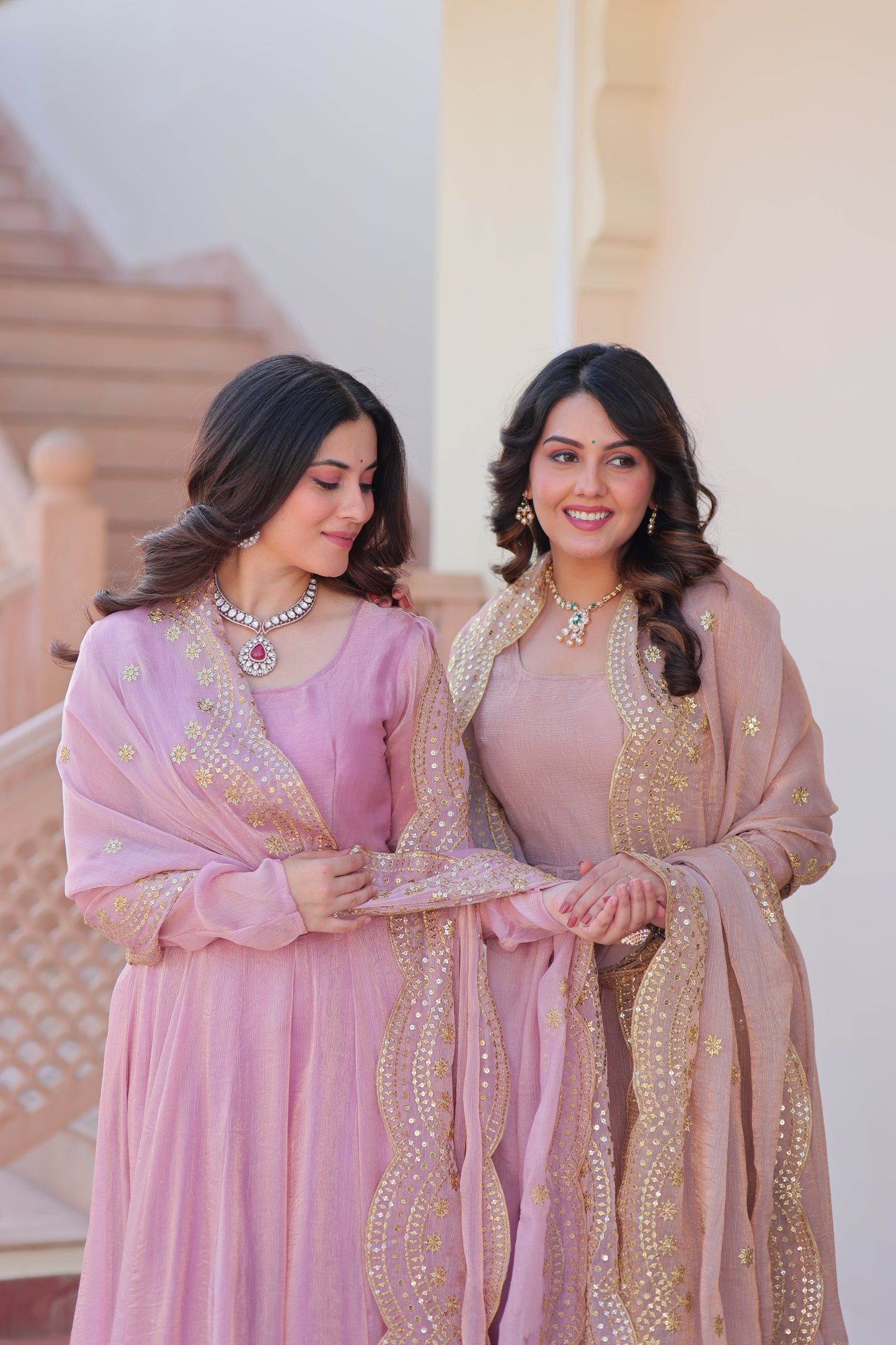 🤳🏻 PREMIUM READYMADE GOWN-DUPATTA COLLECTIONS 2025 💃🏻 💗 Fendy Chiffon gown with Sequins-Multi Embroidered Work Dupatta, it Designed to flatter all body types, gowns for women combine the best parts of western and Indian wear into one stunning ensemble. 💝